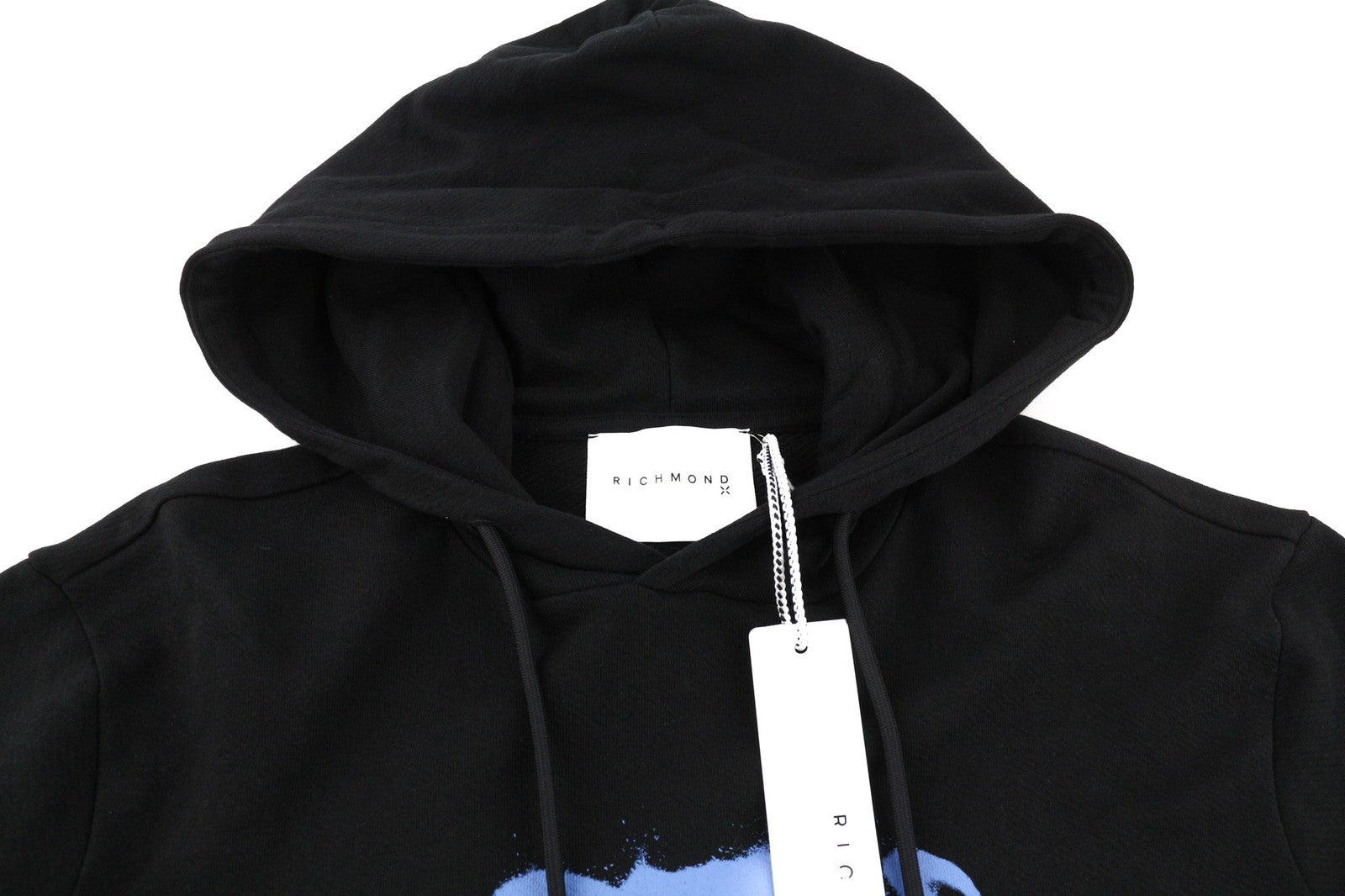 RICHMOND X Men's Sweatshirt S Black Hoodie Print Logo Round Neck Long Sleeve