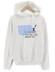 RICHMOND X Men's Sweatshirt M Hoodie White Pullover Logo Printed Casual Style