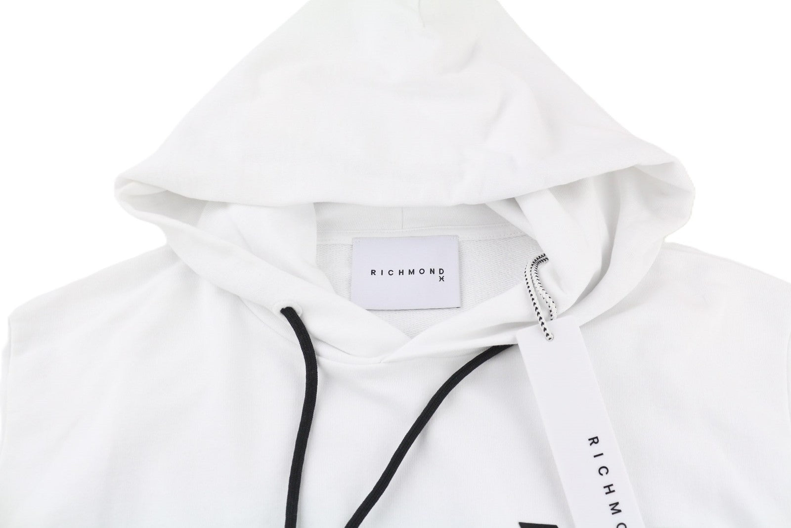 RICHMOND X Men's Sweatshirt M White Round Neck Pullover Long Sleeve Logo Print