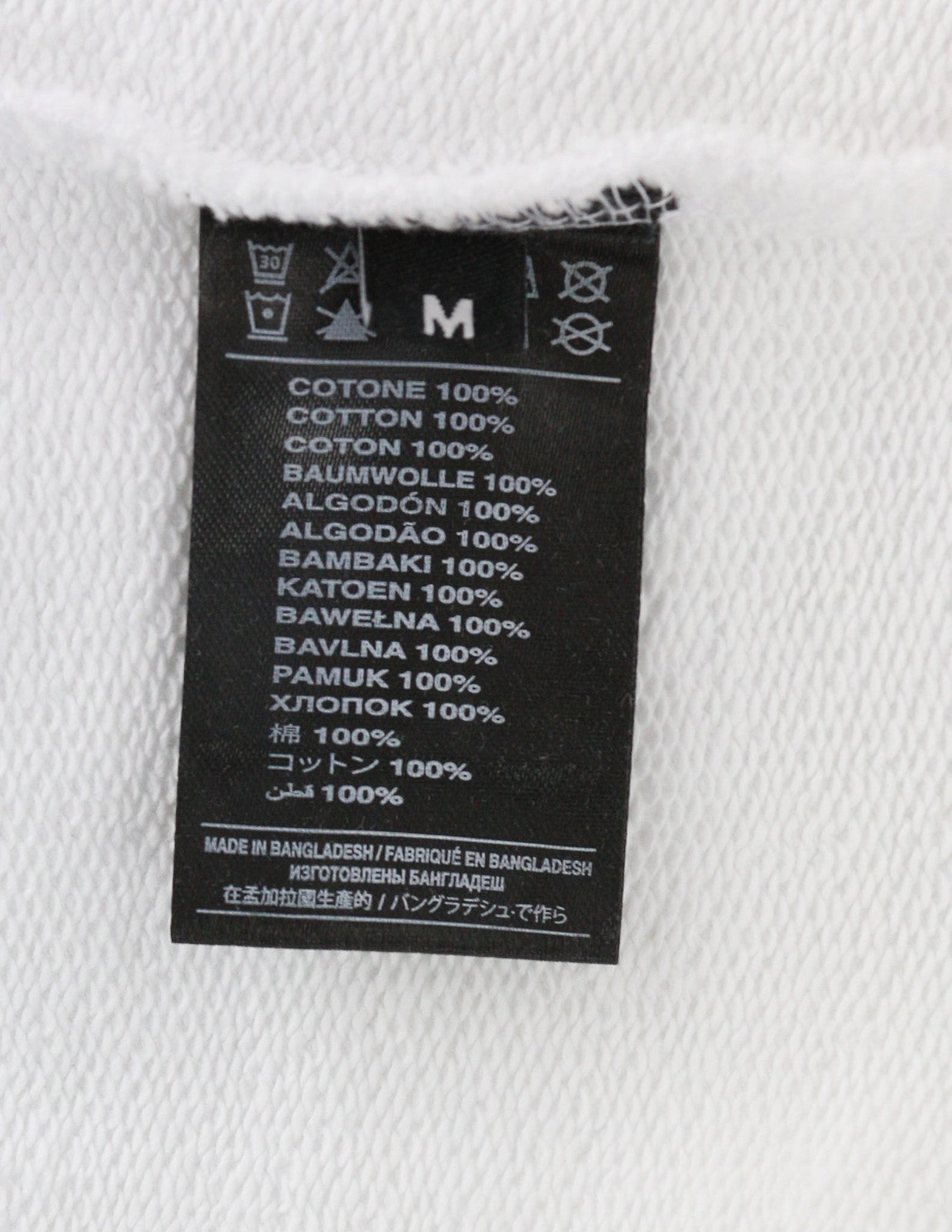 RICHMOND X Men's Sweatshirt M White Round Neck Pullover Long Sleeve Logo Print