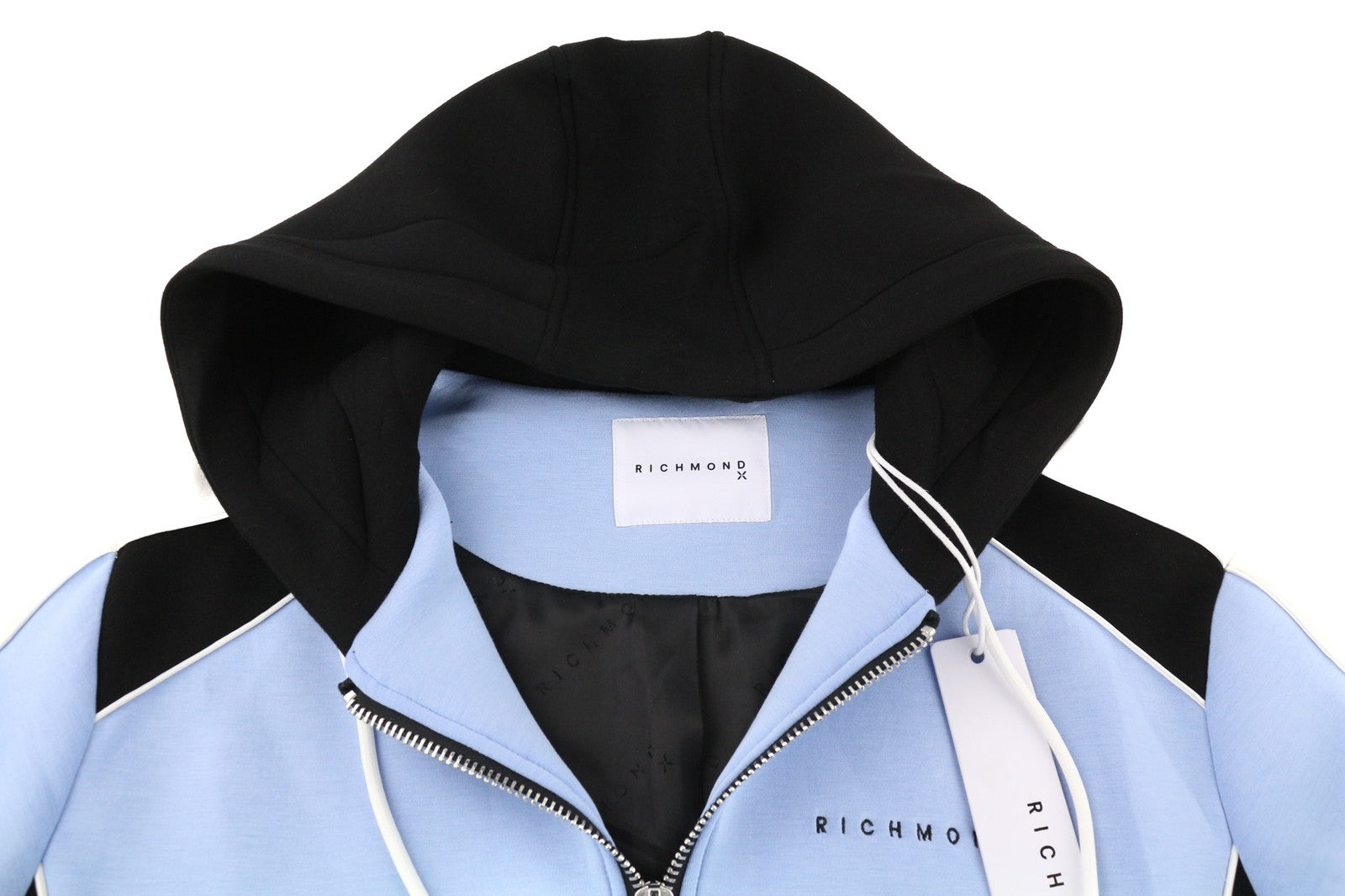 RICHMOND X Men's Sweatshirt M Lined Zipped Jacket Hoodie Blue Long Sleeves