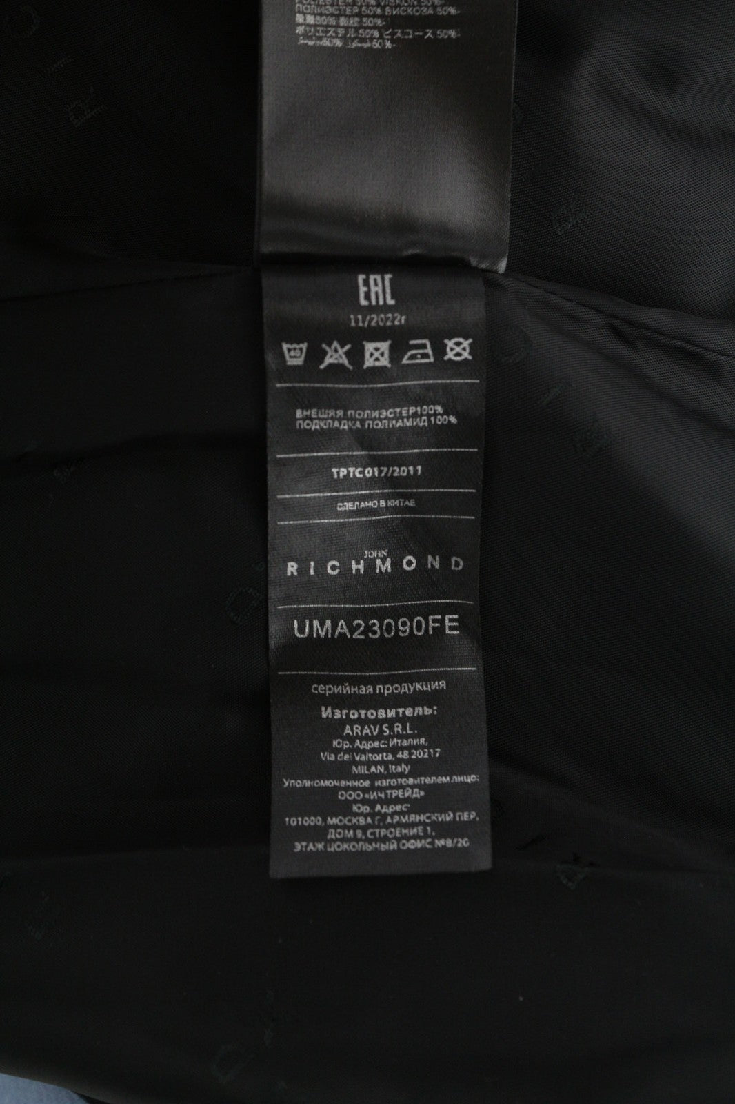 RICHMOND X Men's Sweatshirt M Lined Zipped Jacket Hoodie Blue Long Sleeves