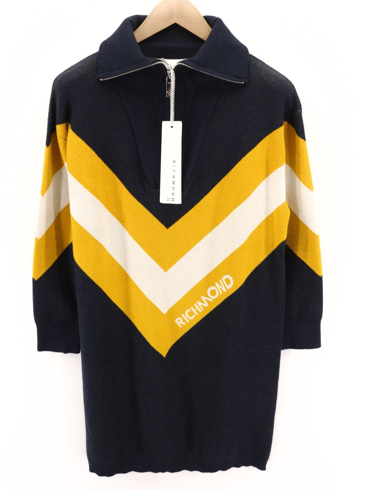 RICHMOND X moteriška megzta suknelė S, spalvinga, ilgomis rankovėmis, be pamušalo 