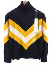 RICHMOND X Women's Jumper S Logo Knit Turtle Neck Long Sleeve Stretch Fit