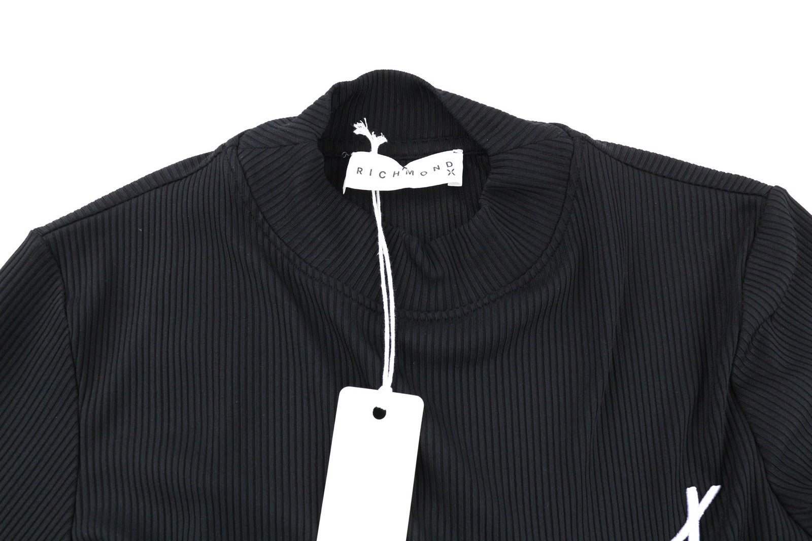 RICHMOND X moteriškas bodis S dydžio apvali kaklo tamprus juodas ilgomis rankovėmis užsegamas spaudėmis 