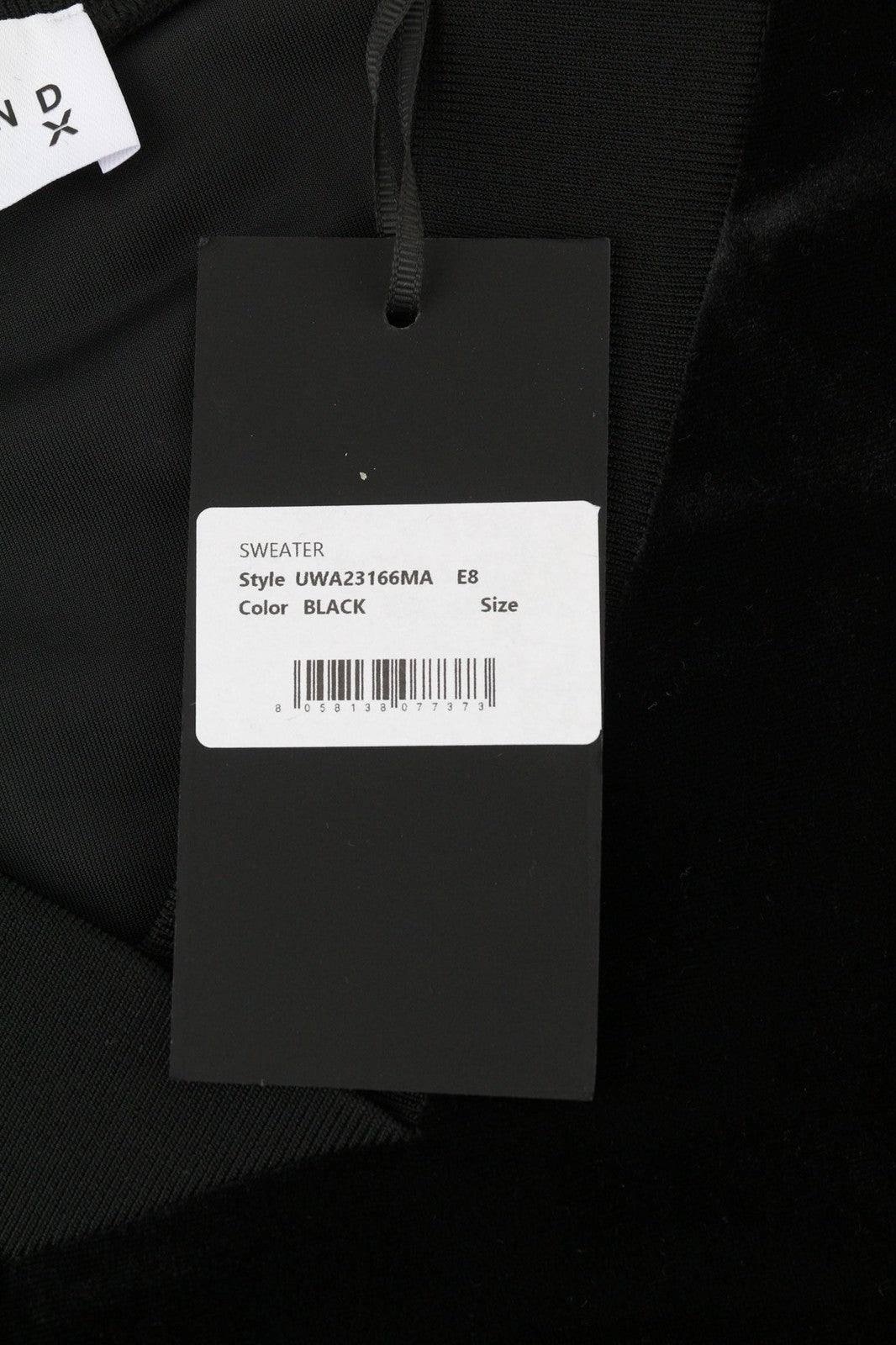 RICHMOND X Women's Sweatshirt S Velvet Black Pullover Long Sleeve Front Logo