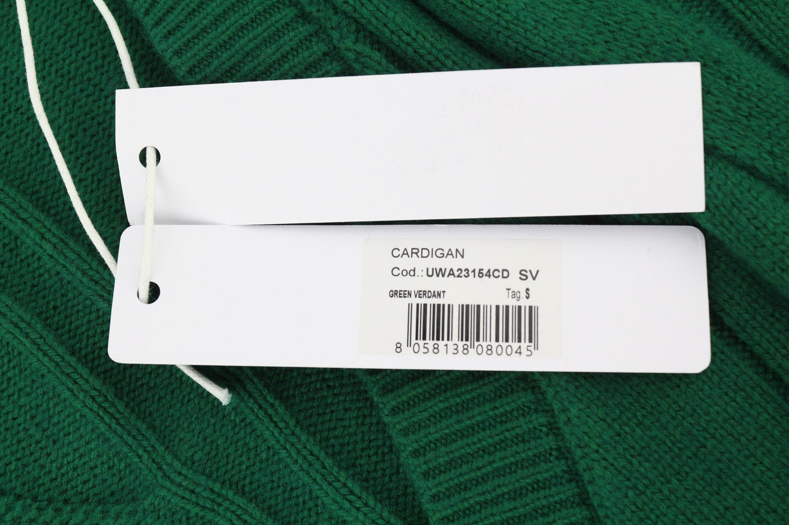 RICHMOND X Women's Cardigan S Green Wool Angora Knit V-Neck Button Closure