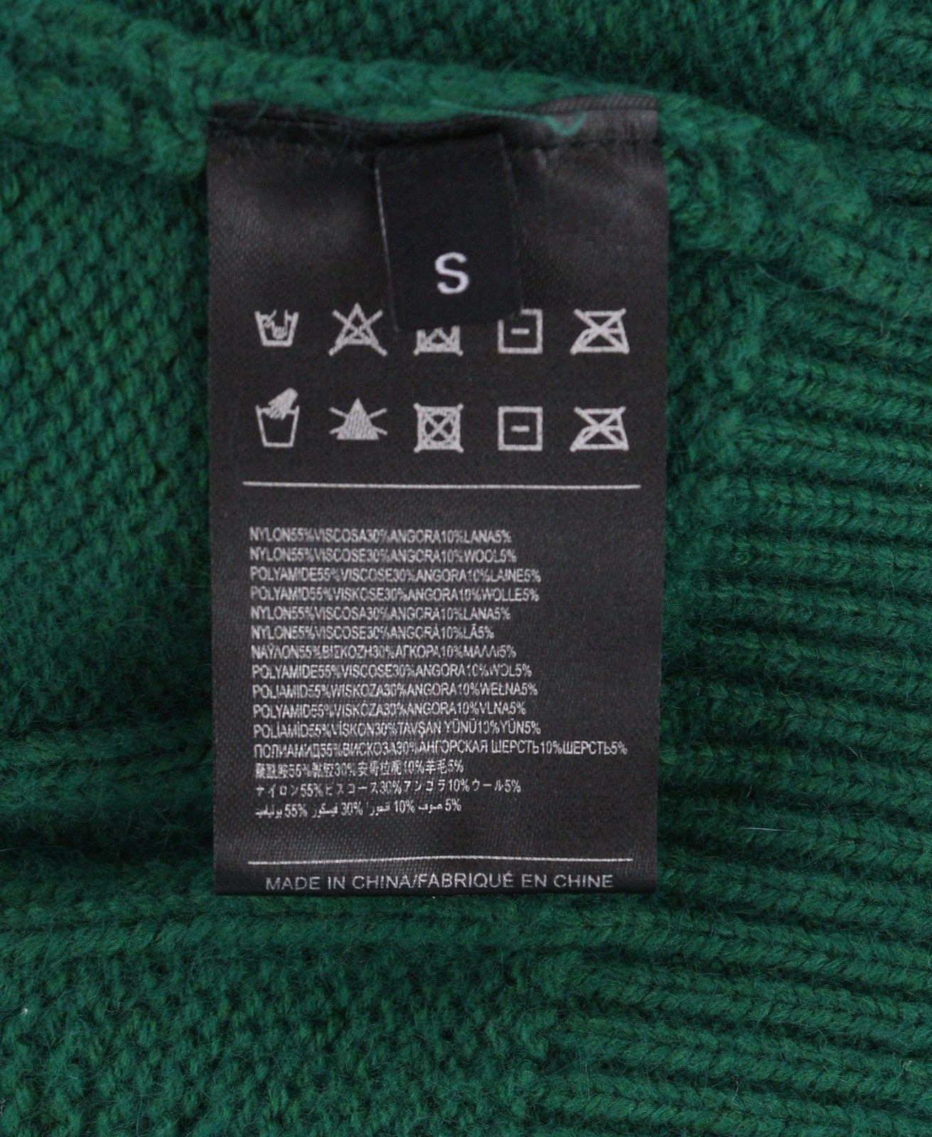 RICHMOND X Women's Cardigan S Green Wool Angora Knit V-Neck Button Closure