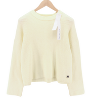 RICHMOND X Women's Jumper S White Knit Pullover Round Neck Long Sleeve