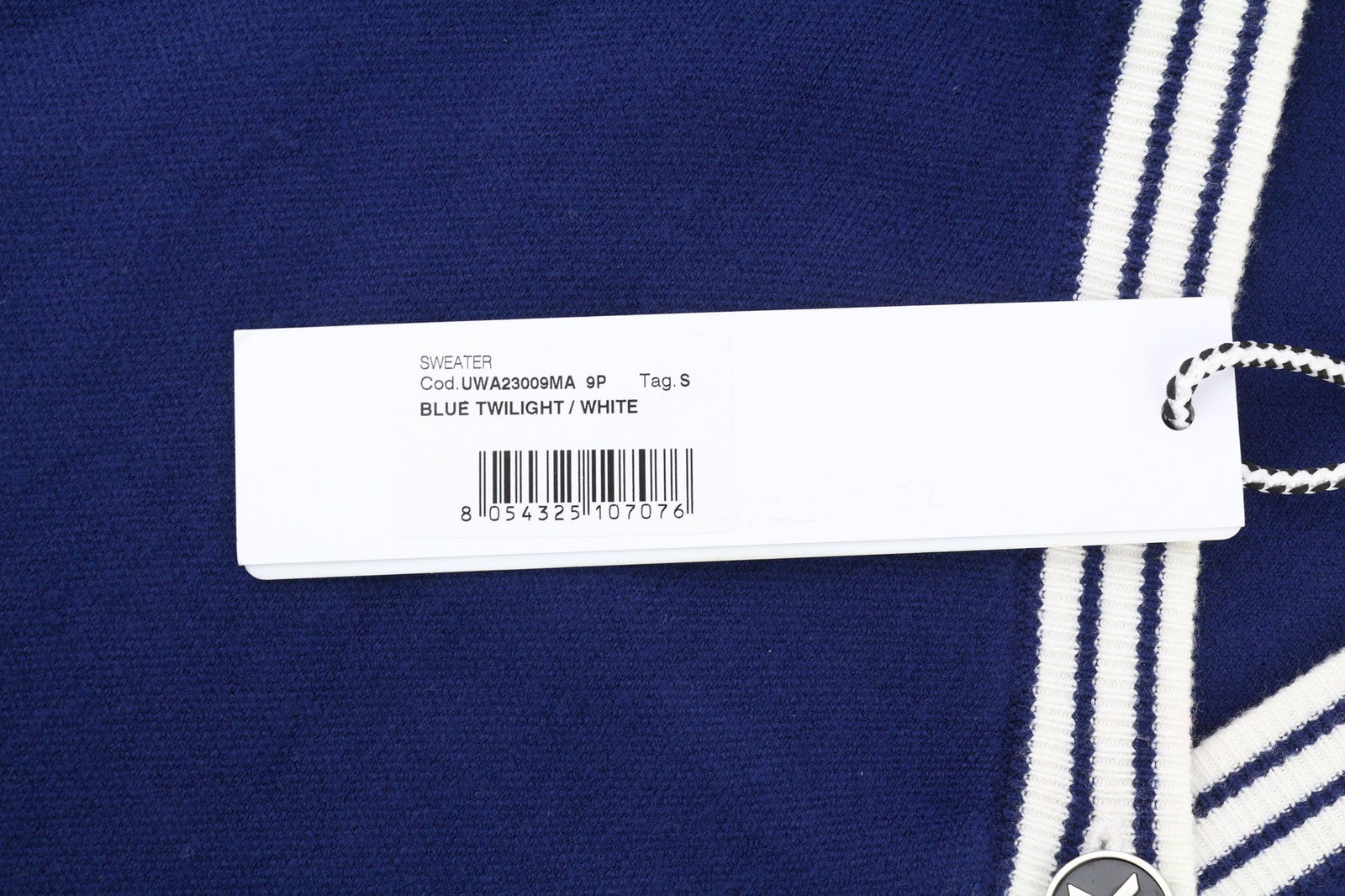 RICHMOND X Women's Cardigan S Blue Knit V-Neck Logo Button Long Sleeve