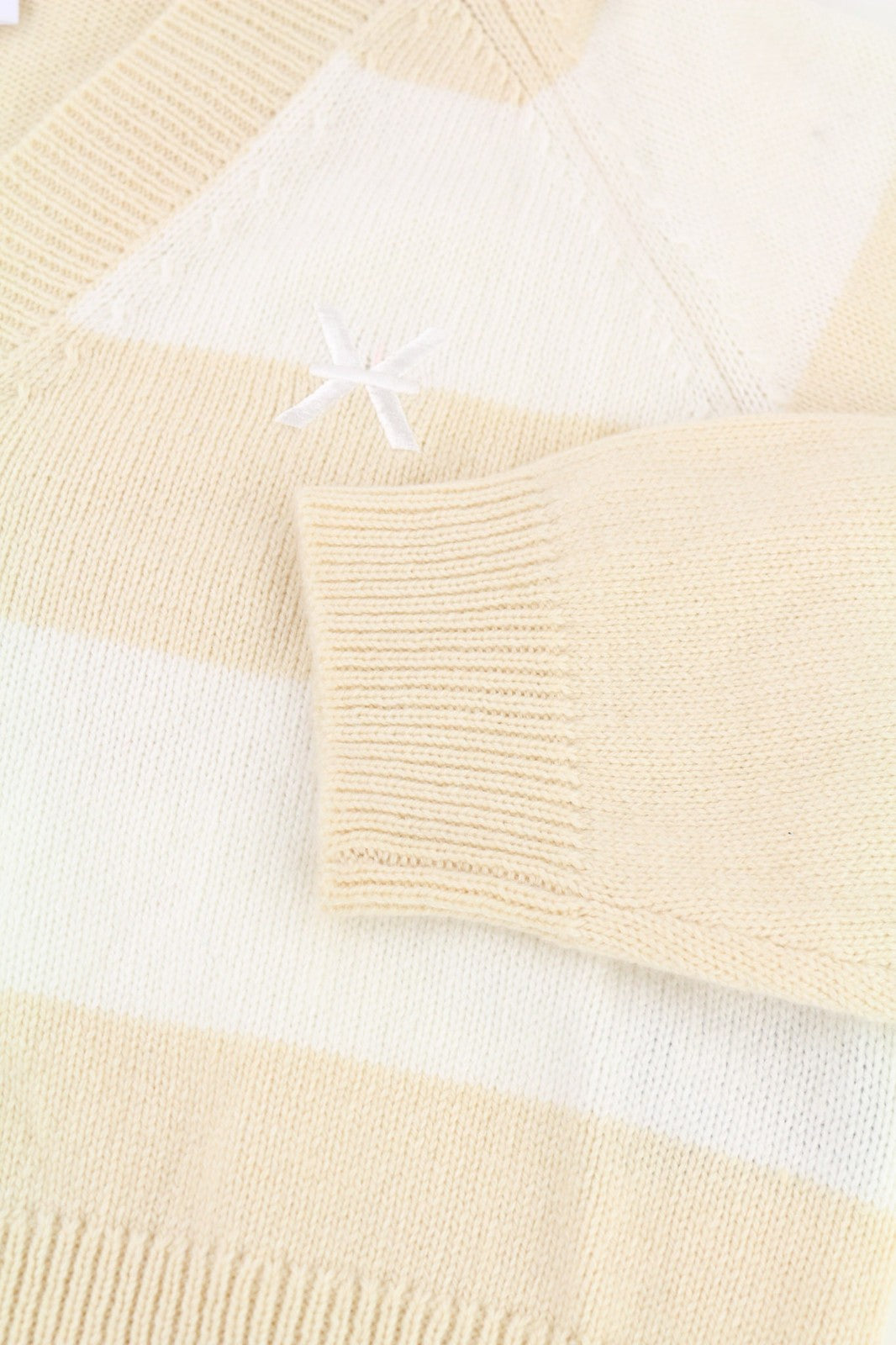 RICHMOND X Women's Jumper S Wool Knit V-Neck Stretch Pullover Dual Tone Design