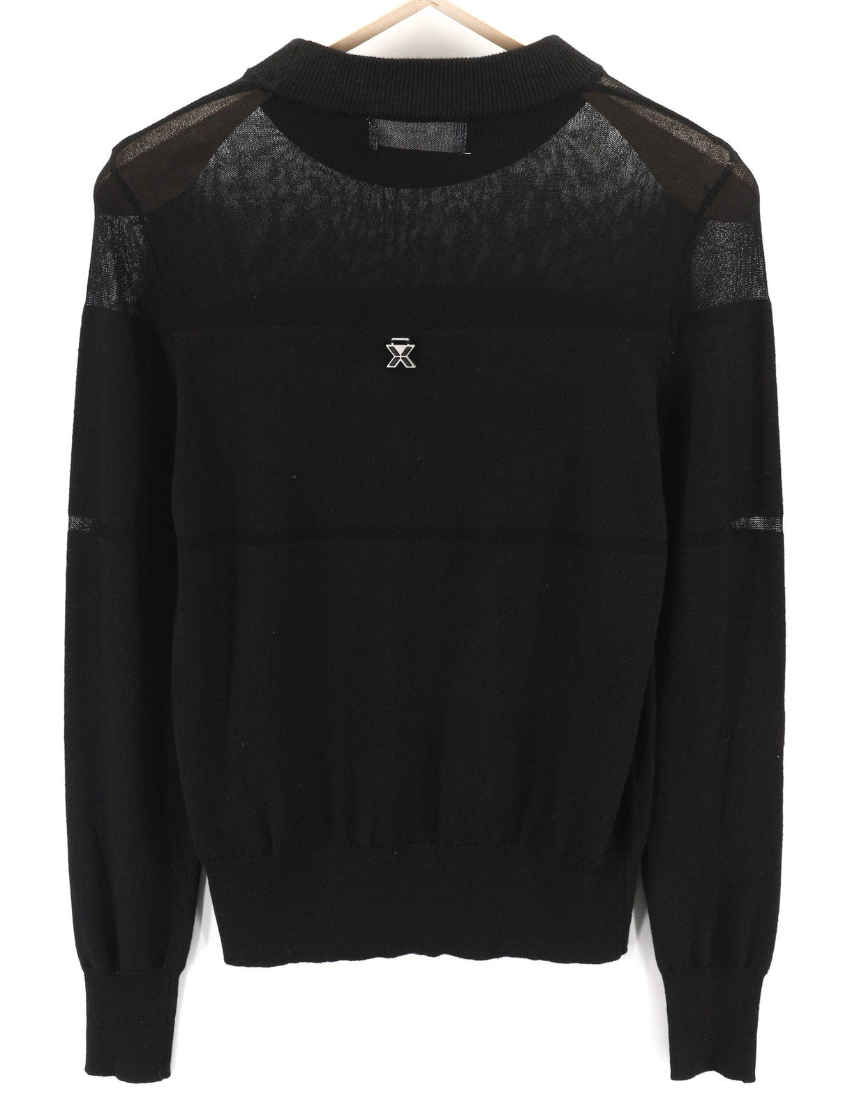 RICHMOND X Women's Jumper S Wool Knit Long Sleeve Sheer Stretch Pullover Top