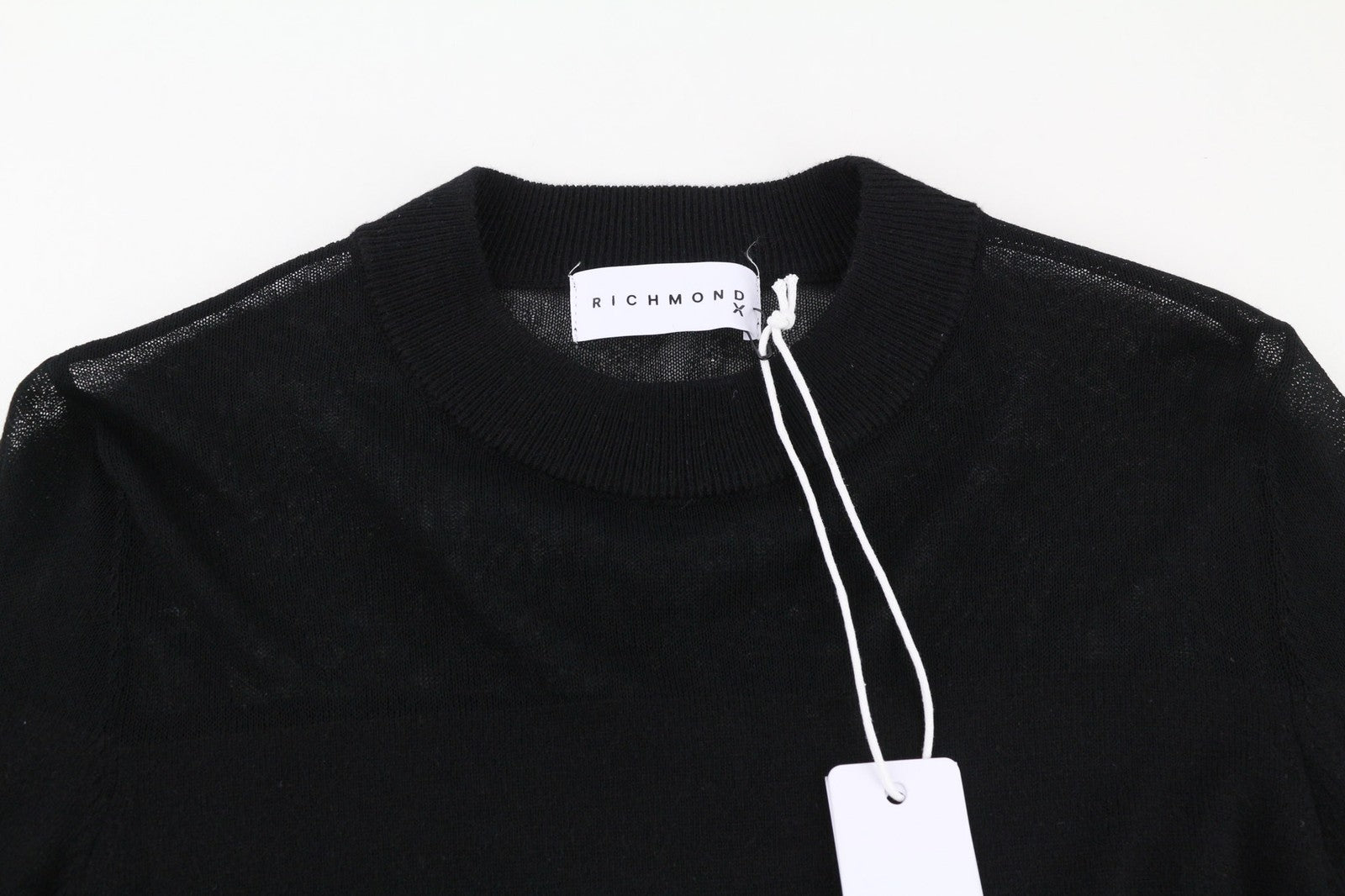 RICHMOND X Women's Jumper S Wool Knit Long Sleeve Sheer Stretch Pullover Top