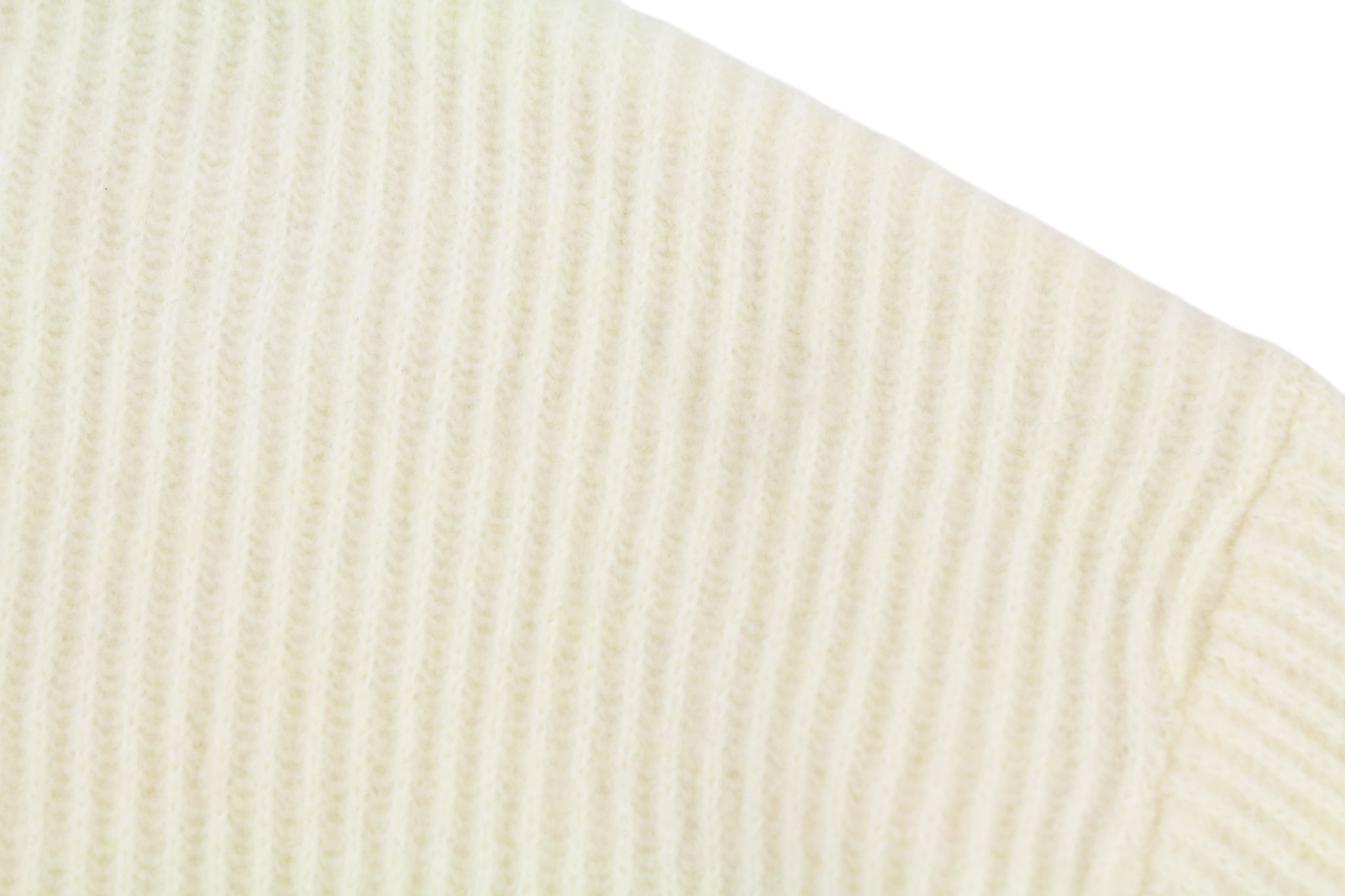 RICHMOND X Women's Jumper S White Wool Knit Flared Sleeve Pullover Metal Trim