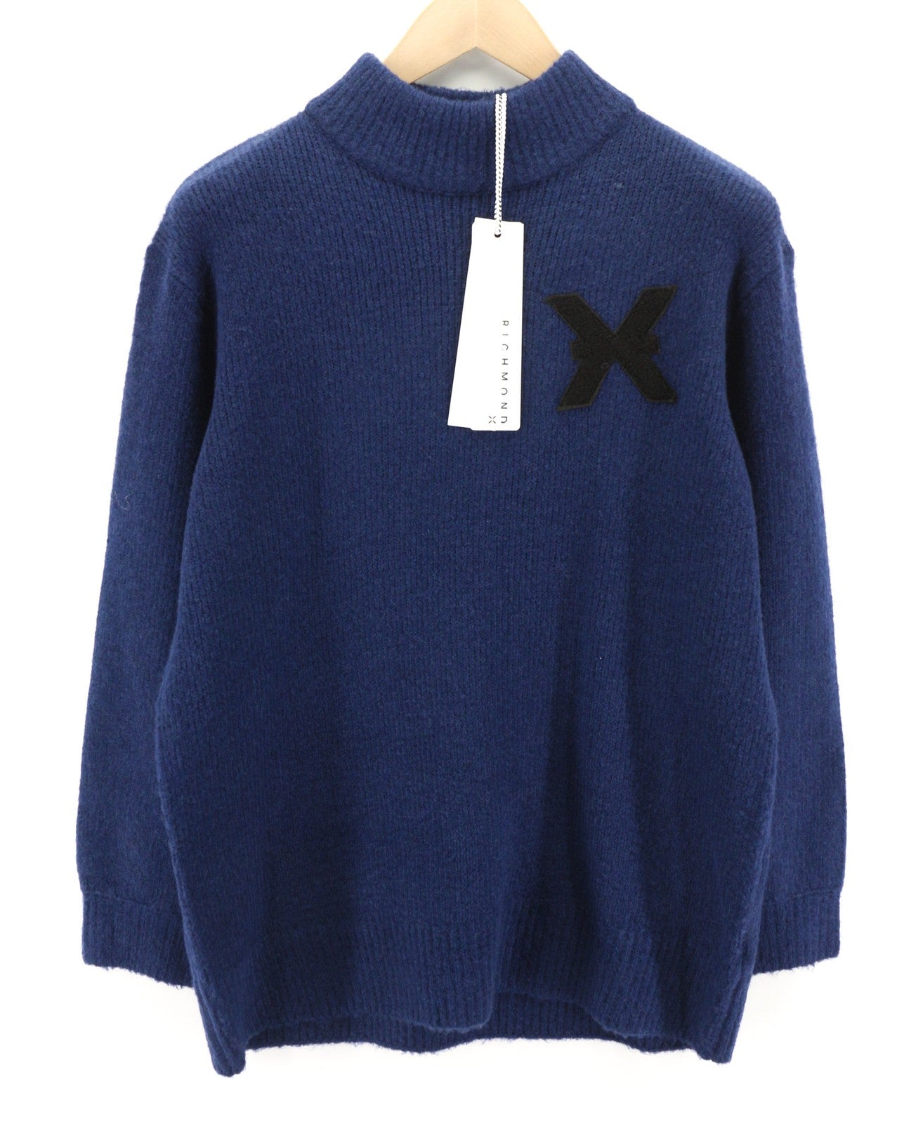 RICHMOND X Women's Jumper S Wool Knit Pullover Long Sleeve Embroidered Logo