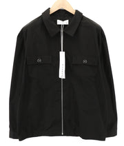 RICHMOND X vyriški marškinėliai su užtrauktuku, kišenėmis, ilgomis rankovėmis, apykakle ir sagomis, 40 dydžio juodi marškiniai su užtrauktuku ir kišenėmis. 