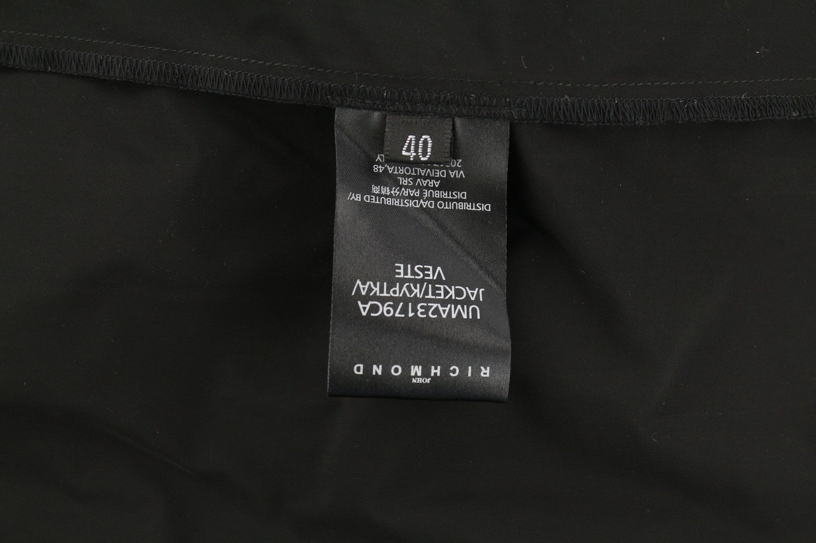 RICHMOND X vyriški marškinėliai su užtrauktuku, kišenėmis, ilgomis rankovėmis, apykakle ir sagomis, 40 dydžio juodi marškiniai su užtrauktuku ir kišenėmis. 