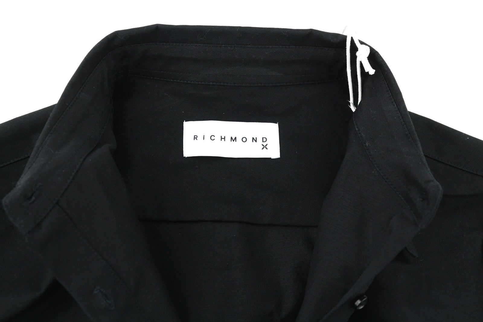 RICHMOND X moteriški marškinėliai S, juodi, platėjančios apykaklės, sagomis užsegami ilgomis rankovėmis, kišenėmis 