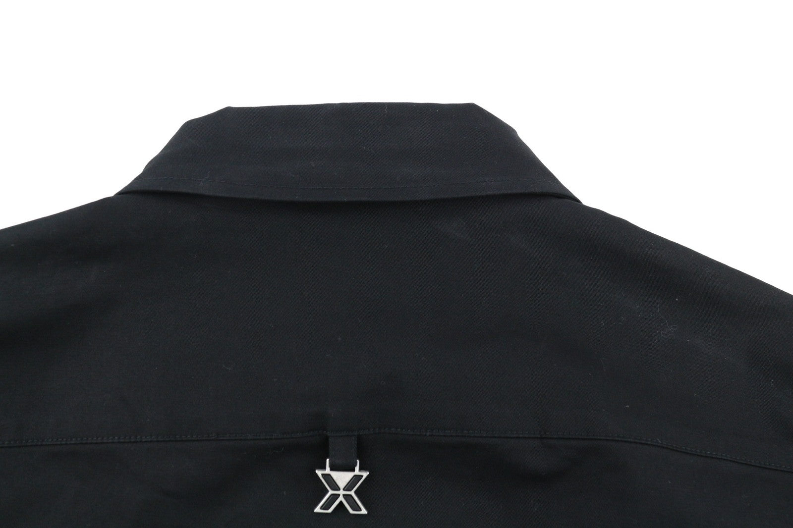 RICHMOND X moteriški marškinėliai S, juodi, platėjančios apykaklės, sagomis užsegami ilgomis rankovėmis, kišenėmis 