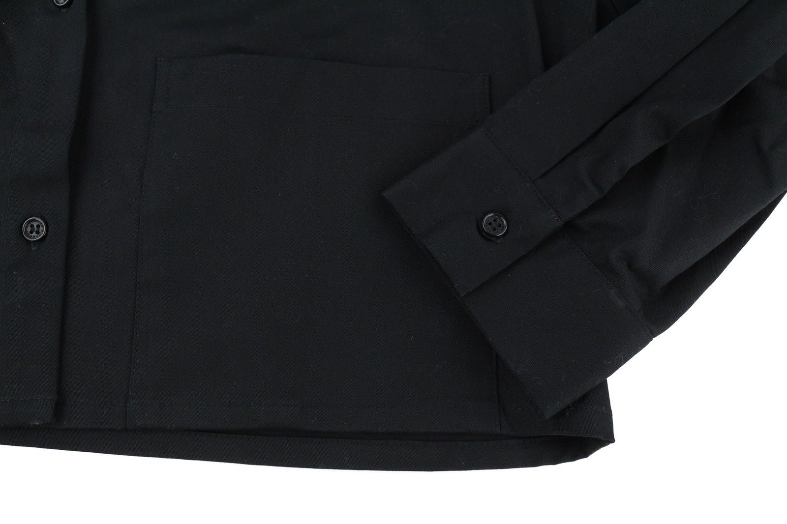 RICHMOND X moteriški marškinėliai S, juodi, platėjančios apykaklės, sagomis užsegami ilgomis rankovėmis, kišenėmis 