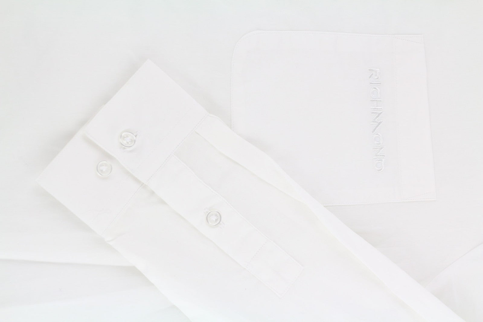 RICHMOND X moteriški marškinėliai S dydžio balti, dideli logotipai, sagomis užsegama, išskleidžiama apykakle, šviesūs 