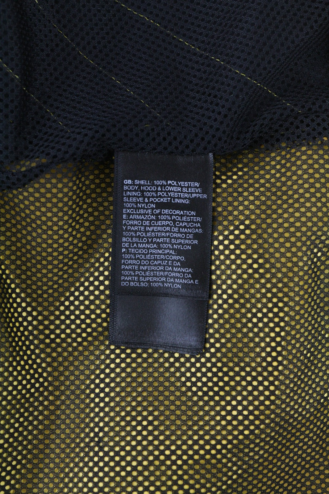 THE NORTH FACE Women's Jacket XL T93YH6 Black Yellow Lined Anorak Hooded Zip