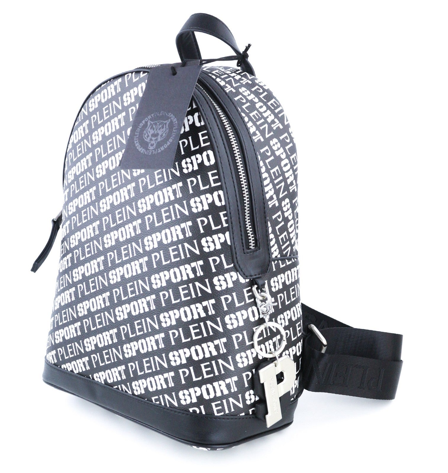 PHILIPP PLEIN moteriška kuprinė, vieno dydžio, „Red Hill“ metalinis žavesio rankinukas su dviguba rankena 