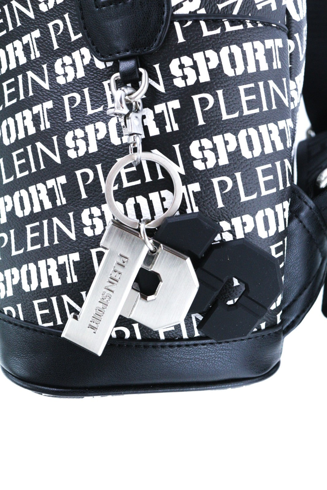 PHILIPP PLEIN moteriška kuprinė, vieno dydžio, „Red Hill“ metalinis žavesio rankinukas su dviguba rankena 