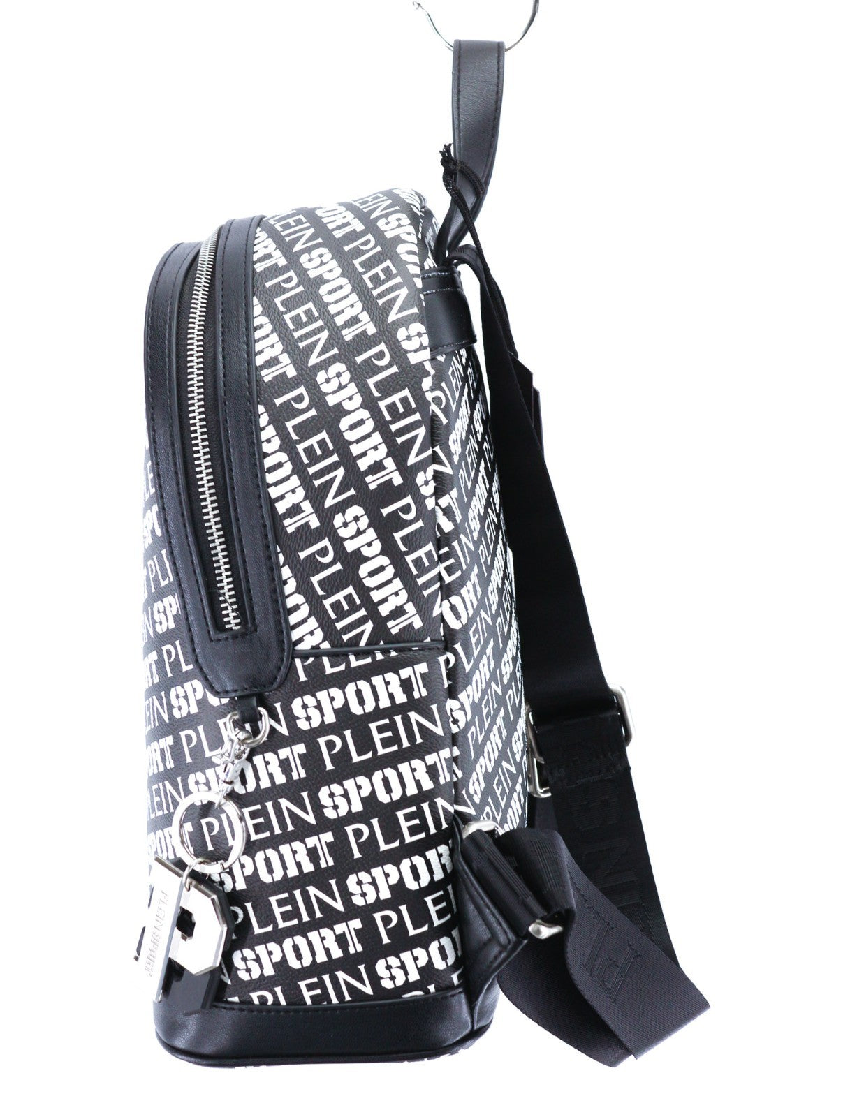 PHILIPP PLEIN moteriška kuprinė, vieno dydžio, „Red Hill“ metalinis žavesio rankinukas su dviguba rankena 