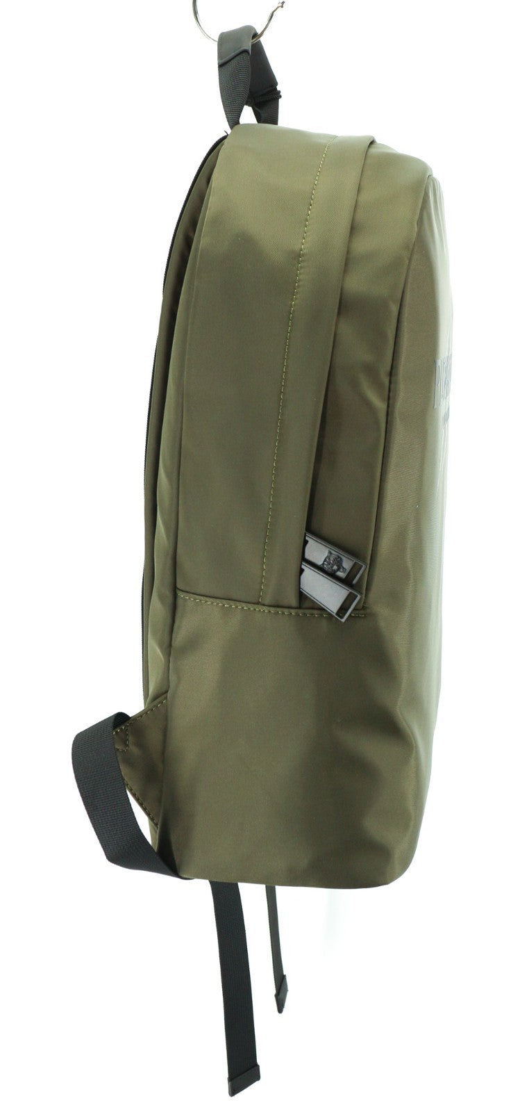 PHILIPP PLEIN vyriška kuprinė, vieno dydžio, žalia, su pamušalu, reguliuojamo dydžio rankena, užtrauktuku 