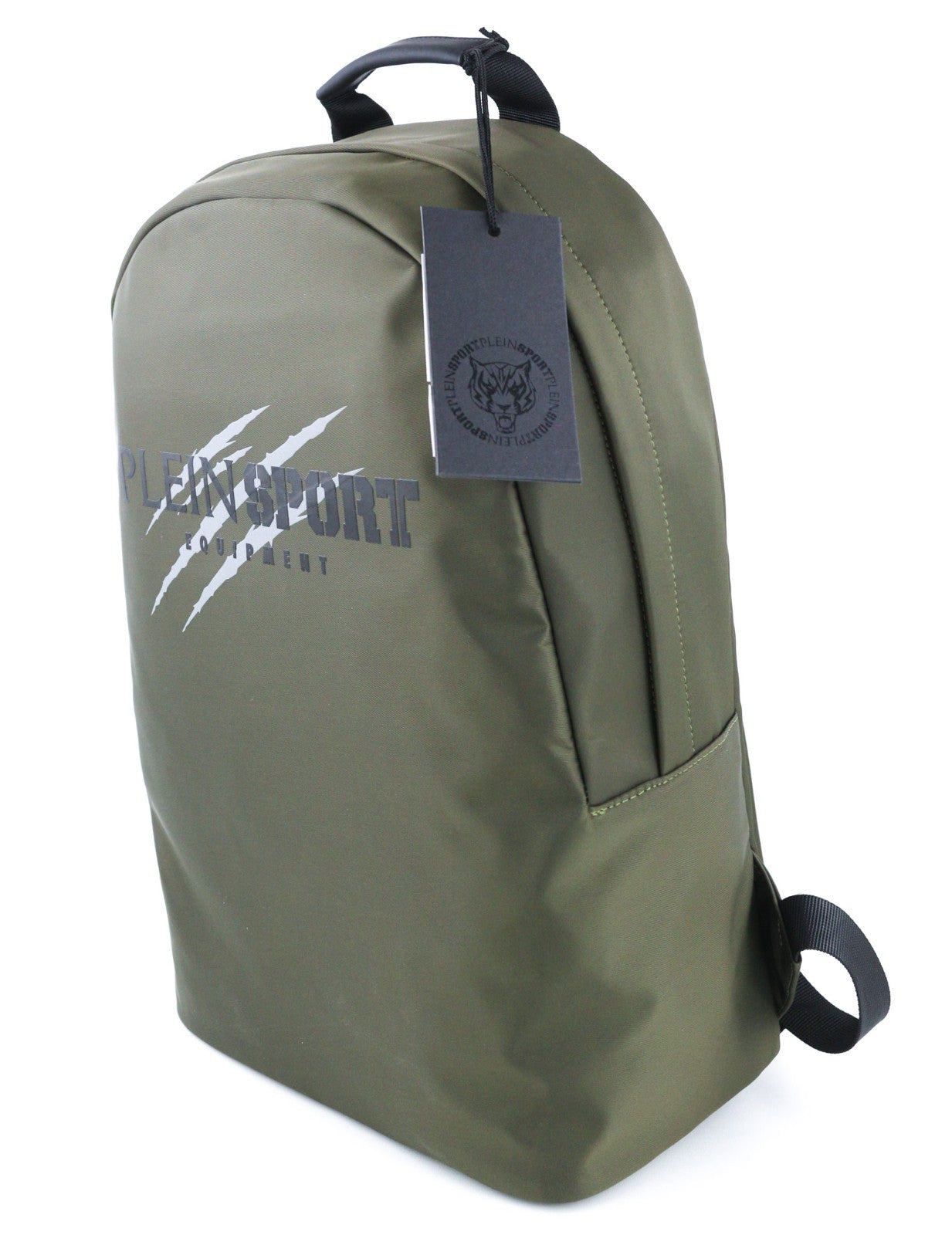 PHILIPP PLEIN vyriška kuprinė, vieno dydžio, žalia, su pamušalu, reguliuojamo dydžio rankena, užtrauktuku 