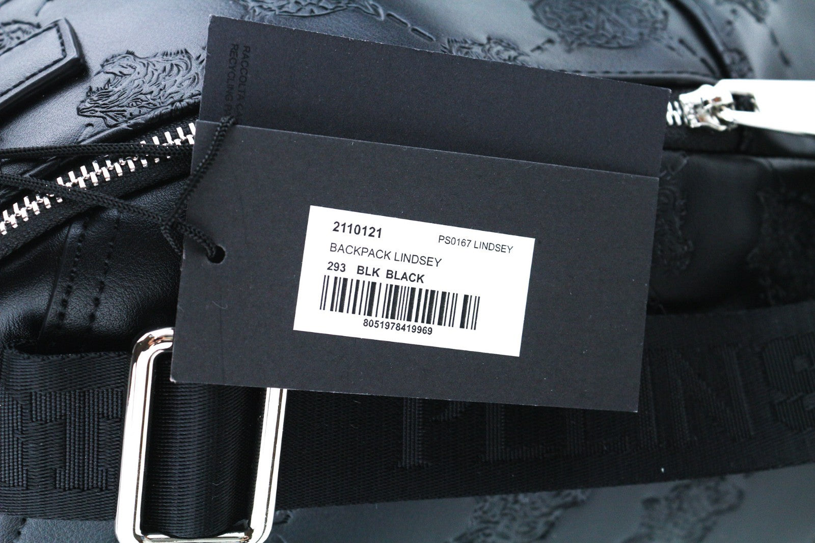 PHILIPP PLEIN moteriška kuprinė, vieno dydžio, Lindsey, juoda, su pamušalu, kišene ir dviem rankenomis 