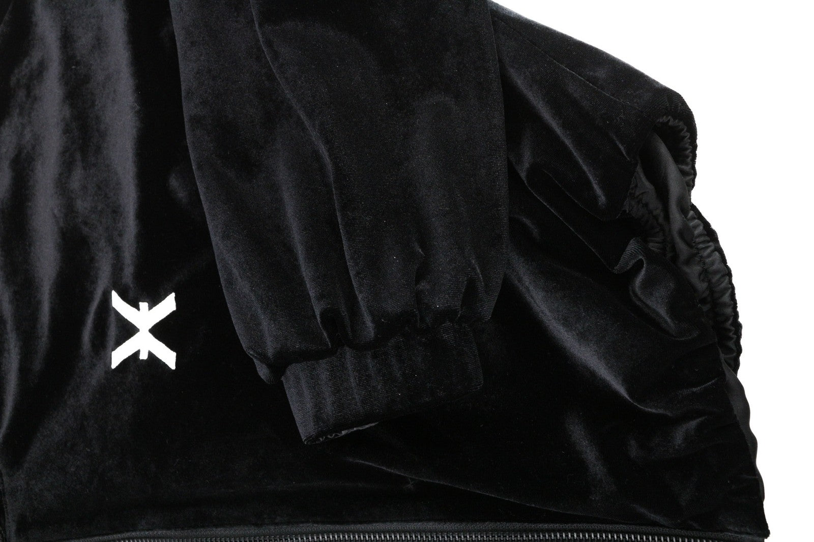 RICHMOND X Women's Sweatshirt 40 Black Two-Way Zip Cropped Hooded Strap Detail