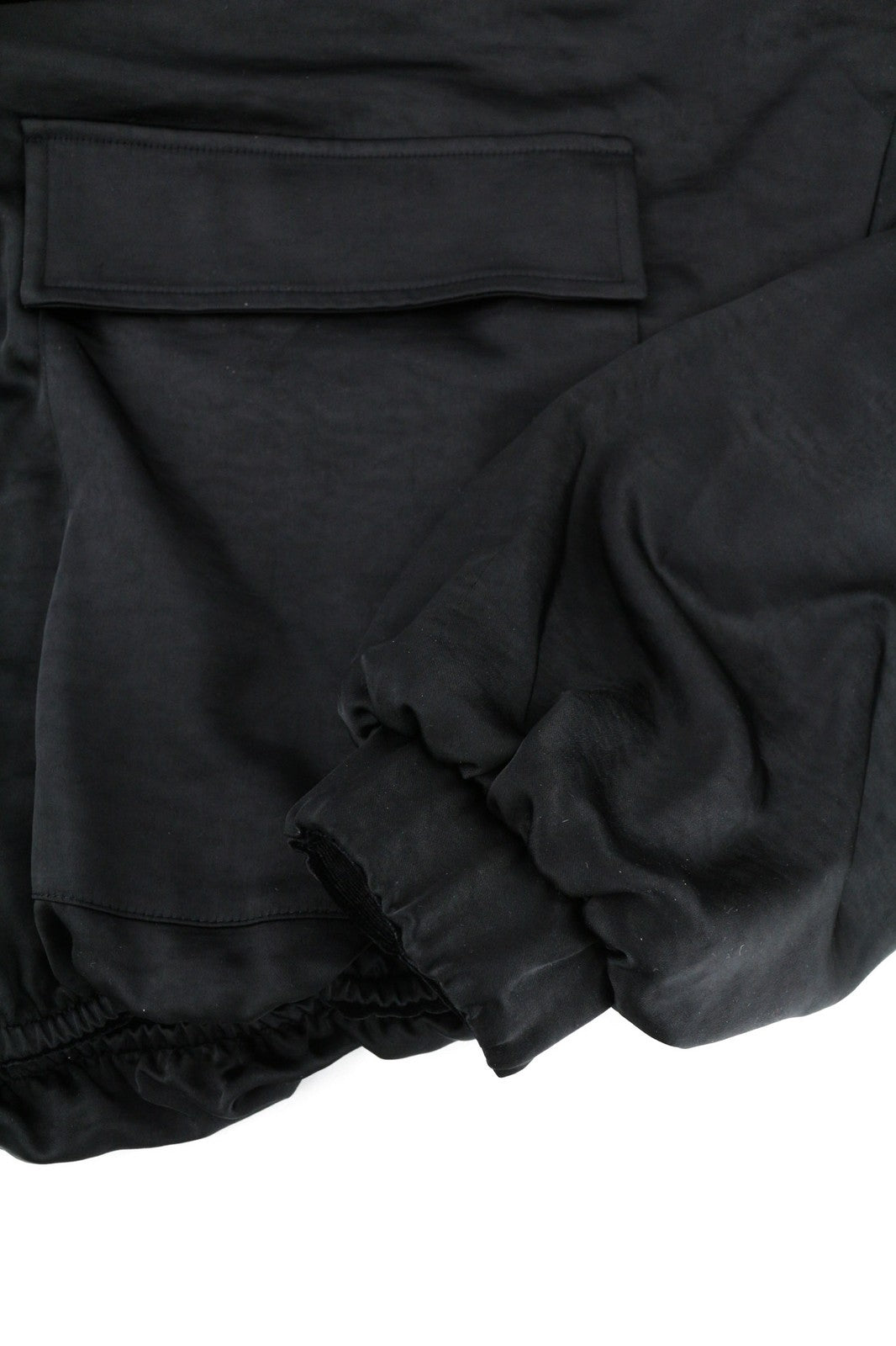 RICHMOND X Women's Sweatshirt 40 Black Two-Way Zip Cropped Hooded Strap Detail