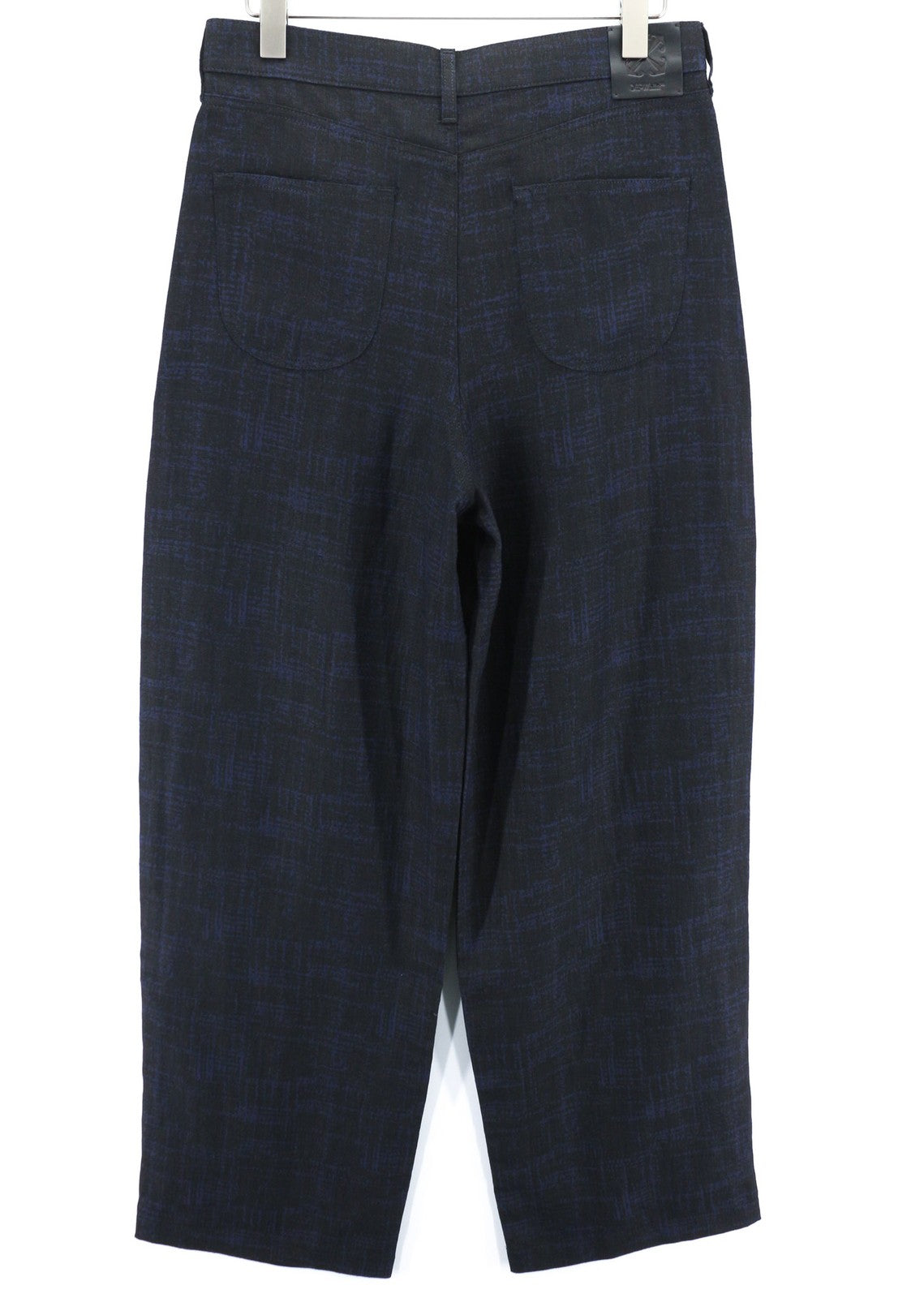 Vyriškos kelnės OFF-WHITE W31 lino mišinio, juodos, mėlynos, maišytos, klostytos, siaurėjančios, RRP600 