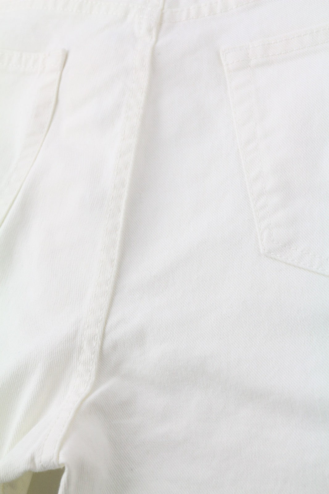 OFF-WHITE Men's Jeans W32 90s Logo Raw White Straight Fit Cotton Stretch RRP667