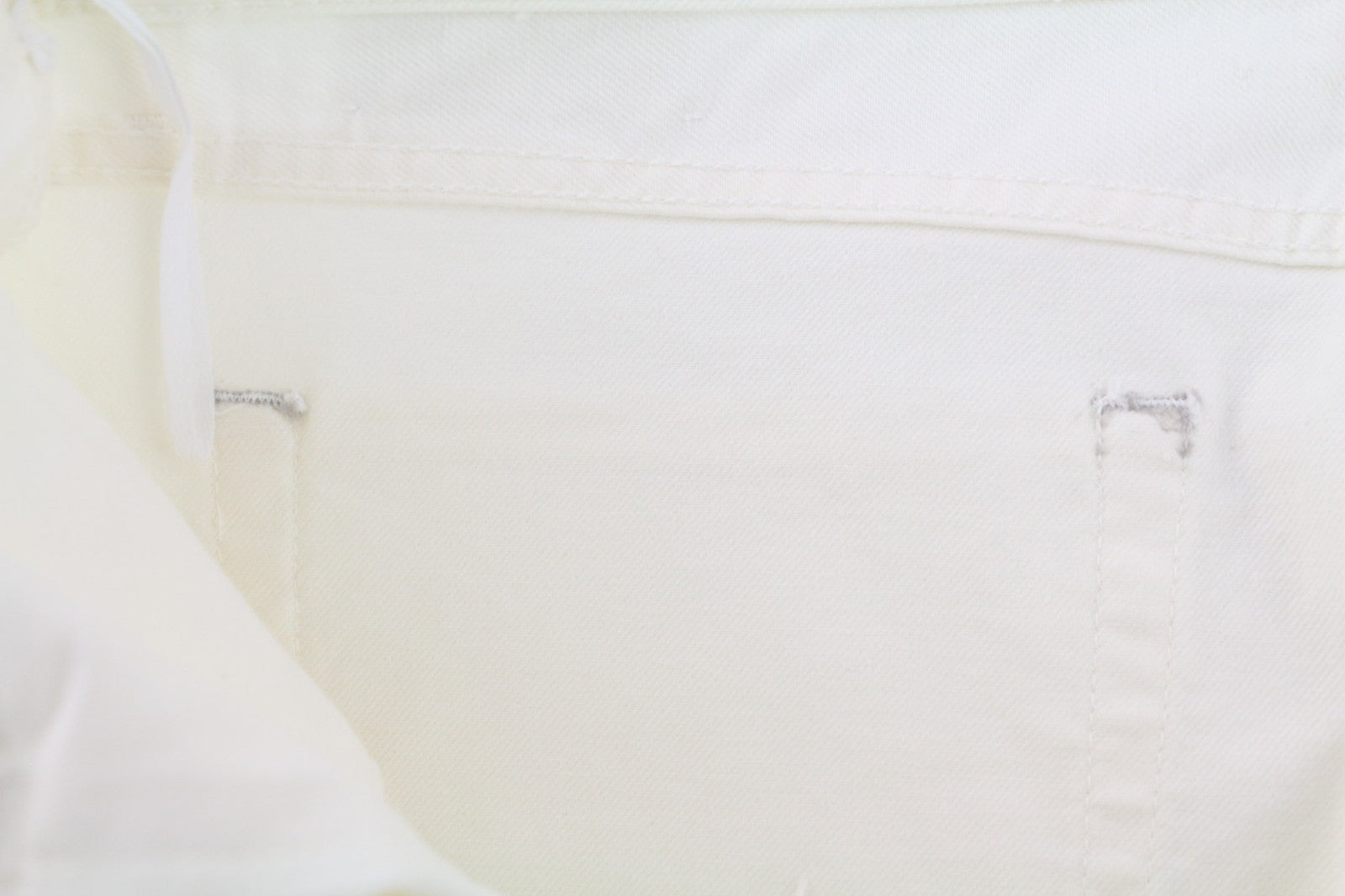 OFF-WHITE Men's Jeans W33 90s Logo Straight Fit Raw White Cotton Stretch RRP667