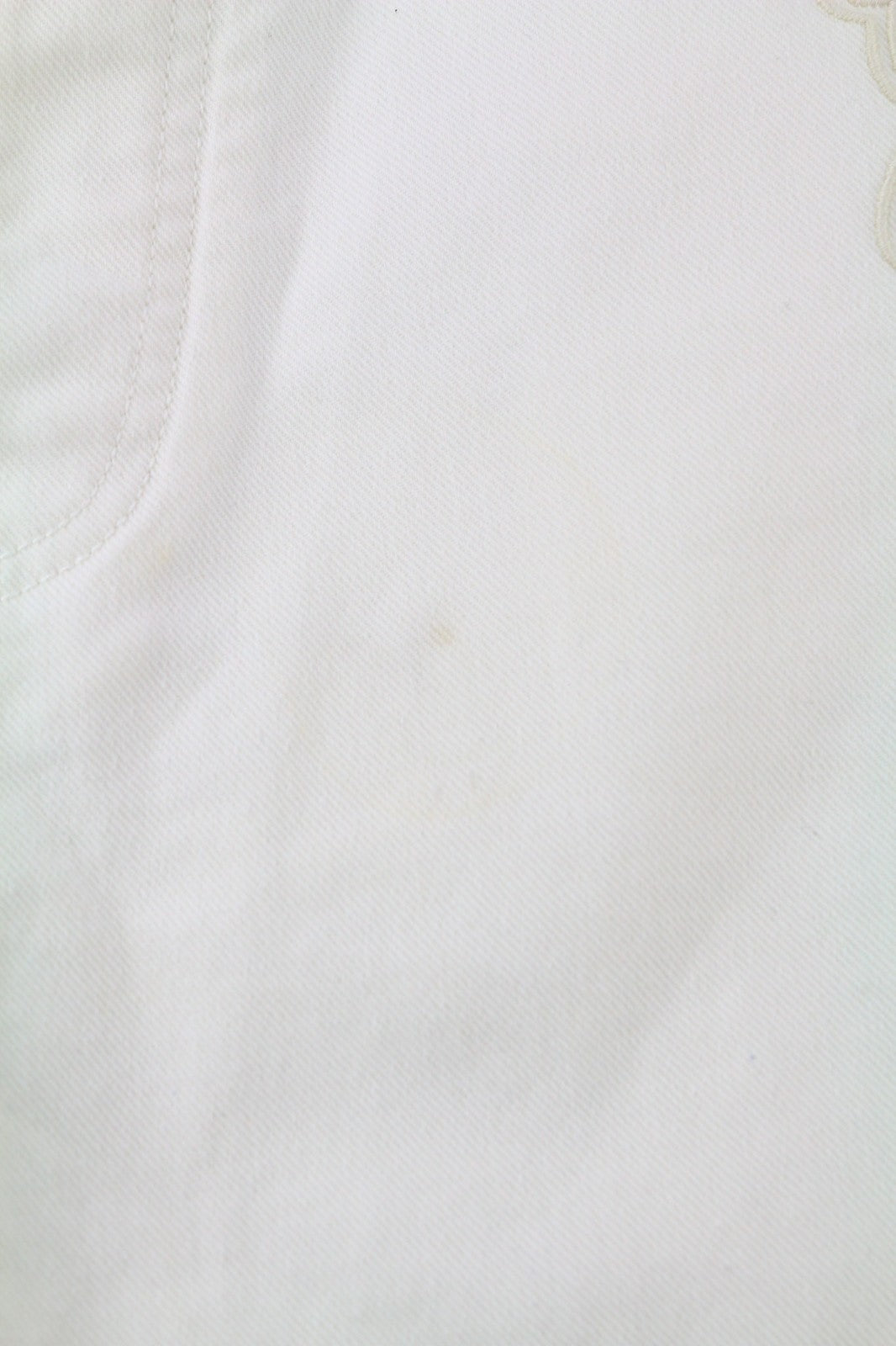 OFF-WHITE Men's Jeans W34 90s Logo Straight Raw White Cotton Stretch RRP667