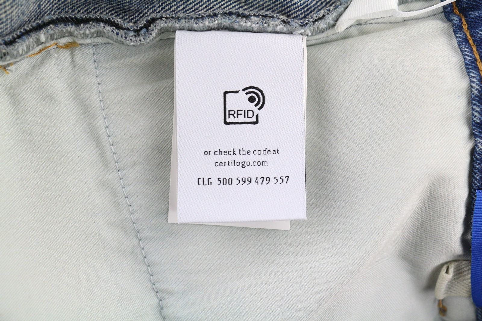 OFF-WHITE Women's Jeans W29 Blue Slim Flared Fit Washed Cotton Zipped Denim