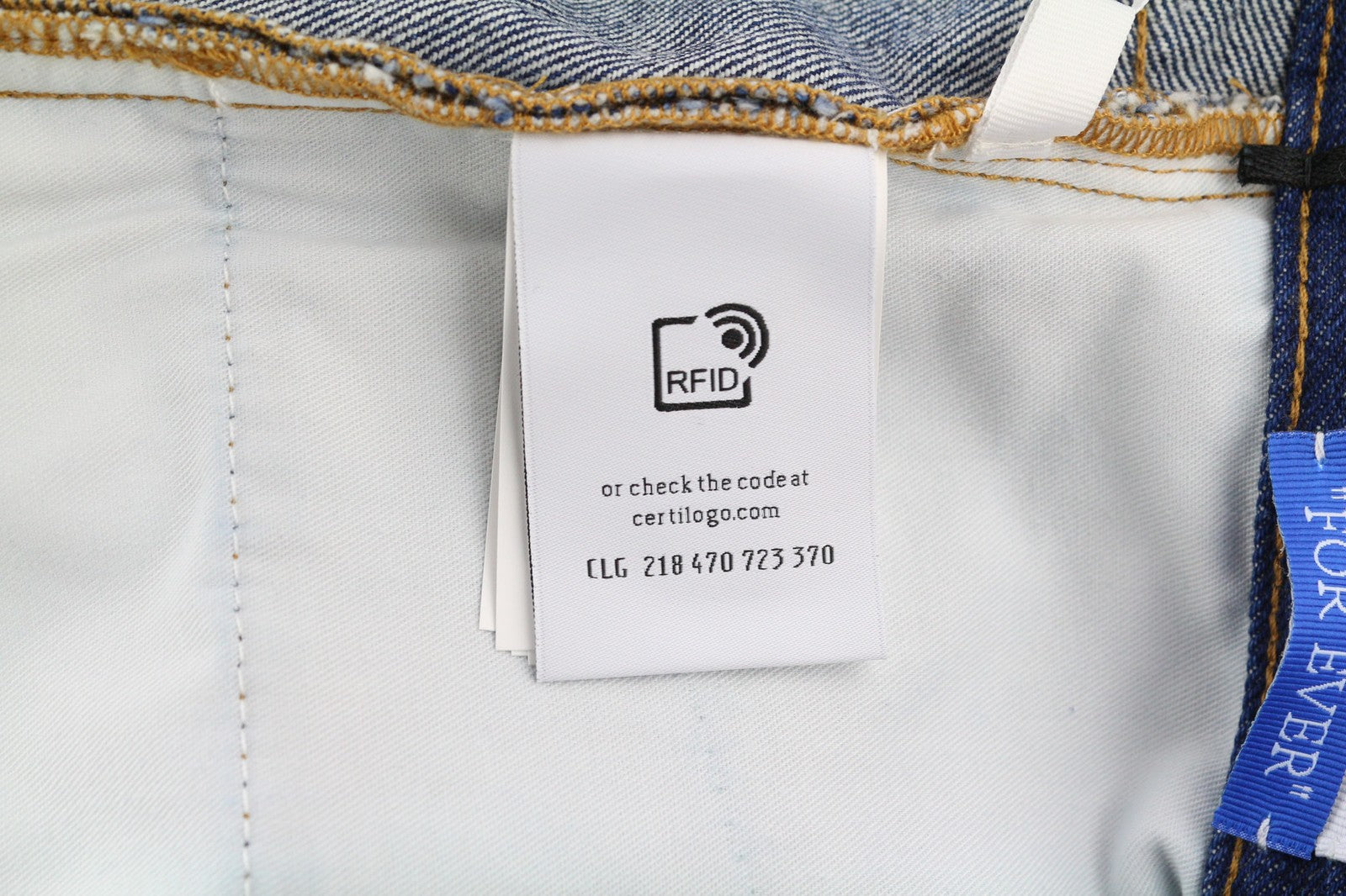 OFF-WHITE Men's Jeans W30 Blue Taper Fit Cotton Denim Washed Button Fly RRP475