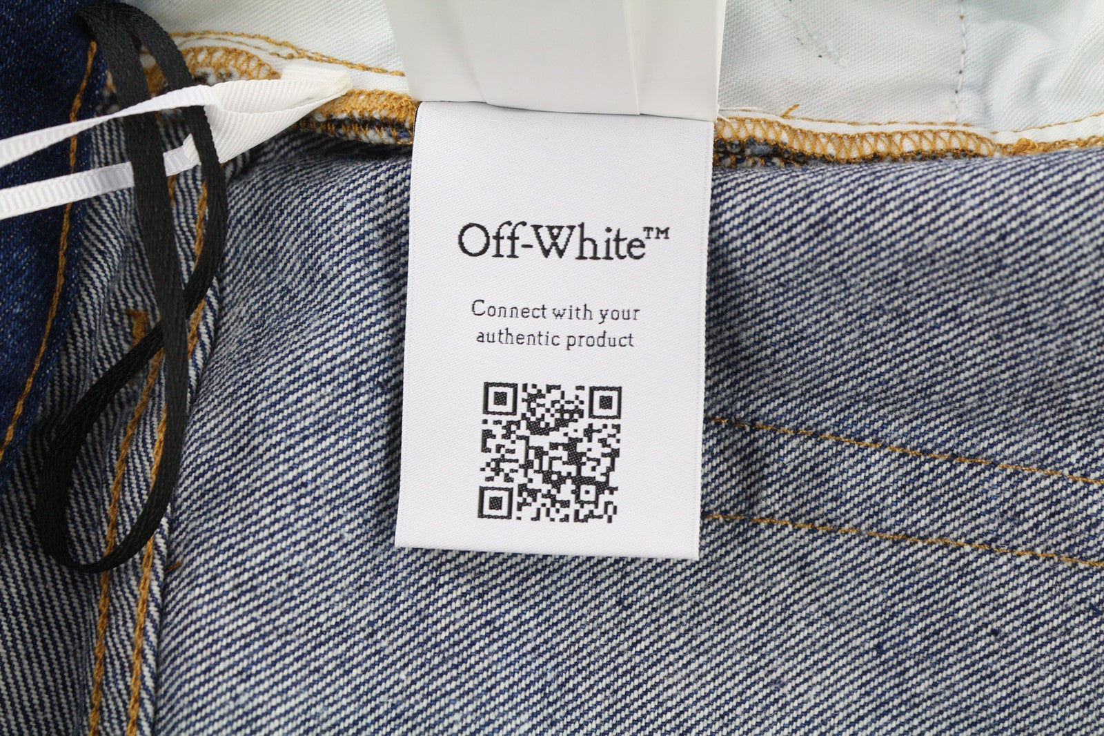 OFF-WHITE Men's Jeans W36 Blue Washed Cotton Tapered Fit Button Fly RRP475