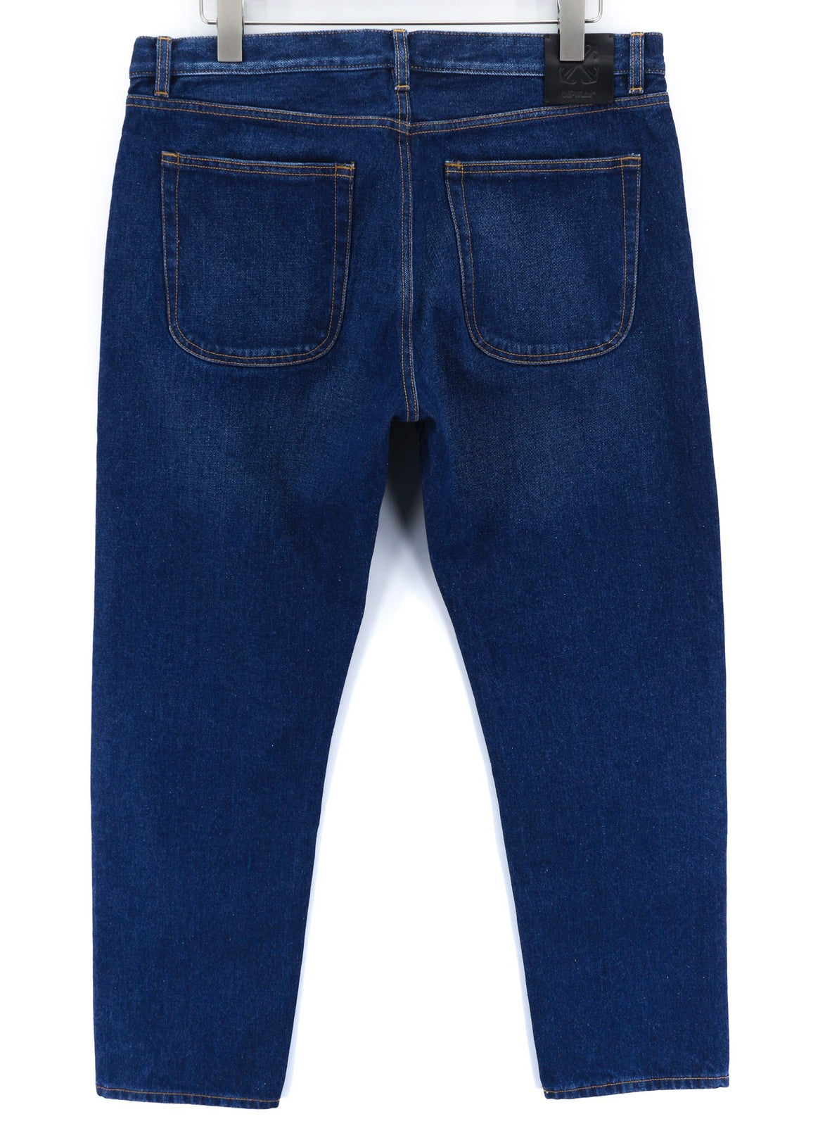 OFF-WHITE Men's Jeans W36 Blue Washed Cotton Tapered Fit Button Fly RRP475