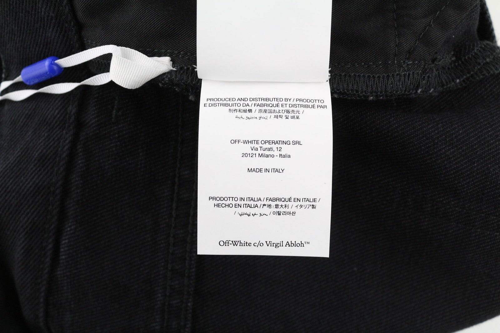 OFF-WHITE Women's Jeans W28 Meteor Cut-Out Straight Fit Black Cotton RRP575