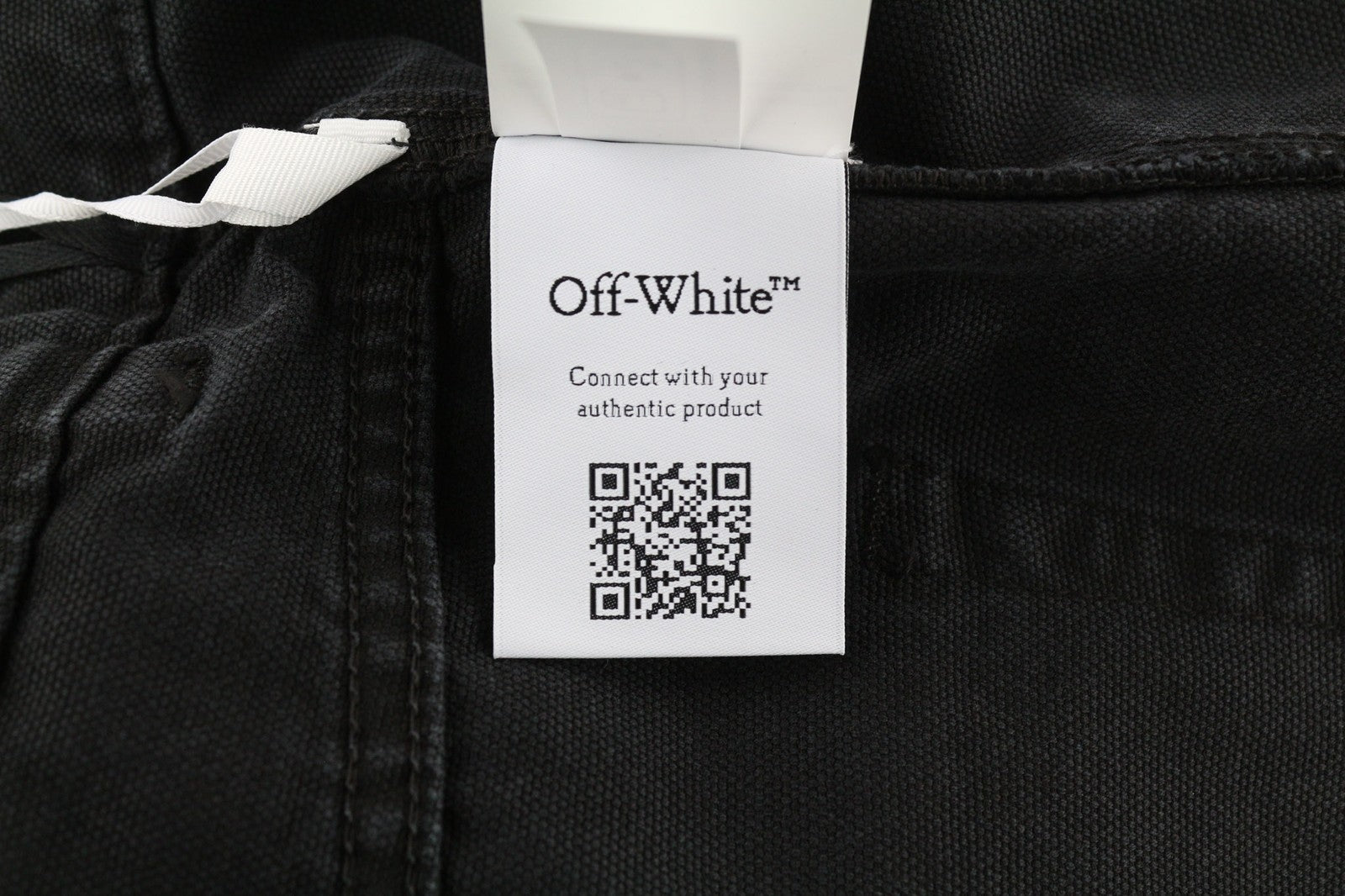 OFF-WHITE vyriškos kelnės W34 Cargo Fit grynos medvilnės juodos spalvos su sagomis, dažytos RRP799 