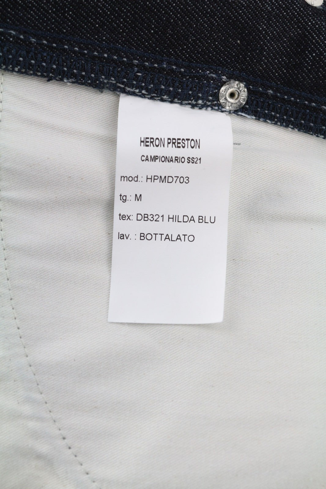 HERON PRESTON vyriškos kelnės M dydžio, skalbtos, šviesiai mėlynos, tiesios medvilninės kelnės su sagomis 