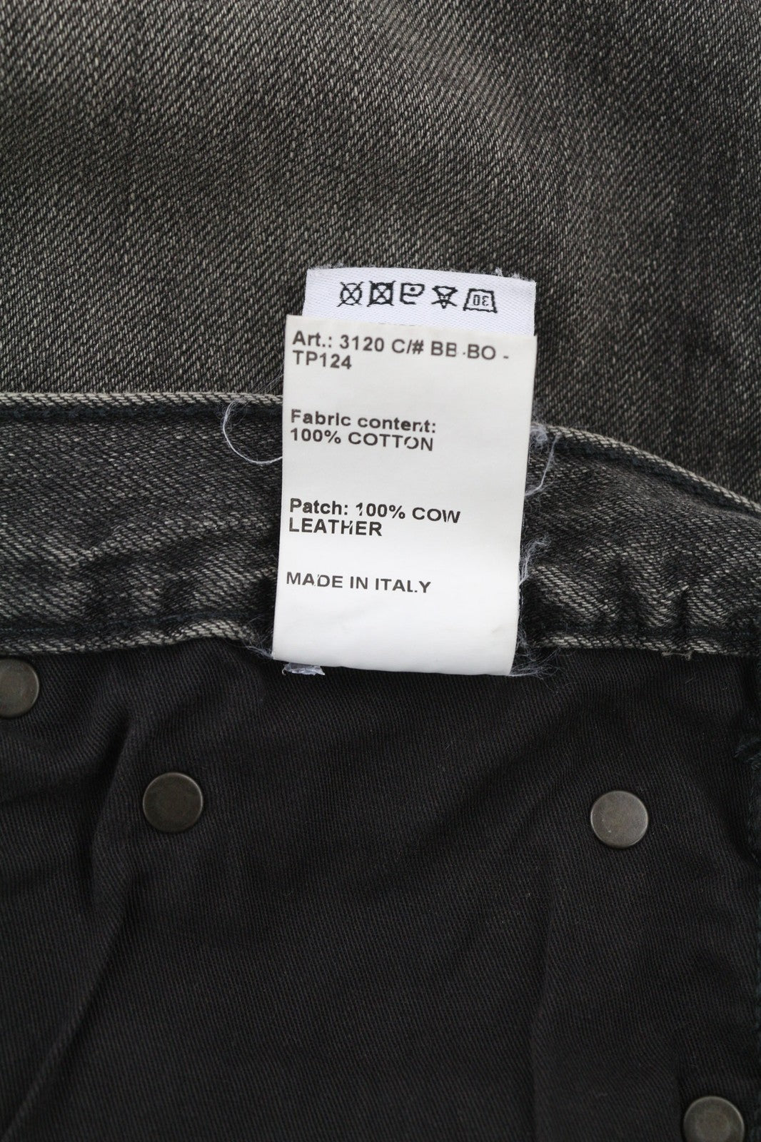 R13 Damon Women's Jeans 27 Flared Wide Washed Black Pure Cotton Zip-Up