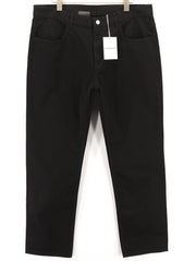 GIVENCHY Men's Jeans 40 Black Straight Pure Cotton Logo Zip-Up Denim