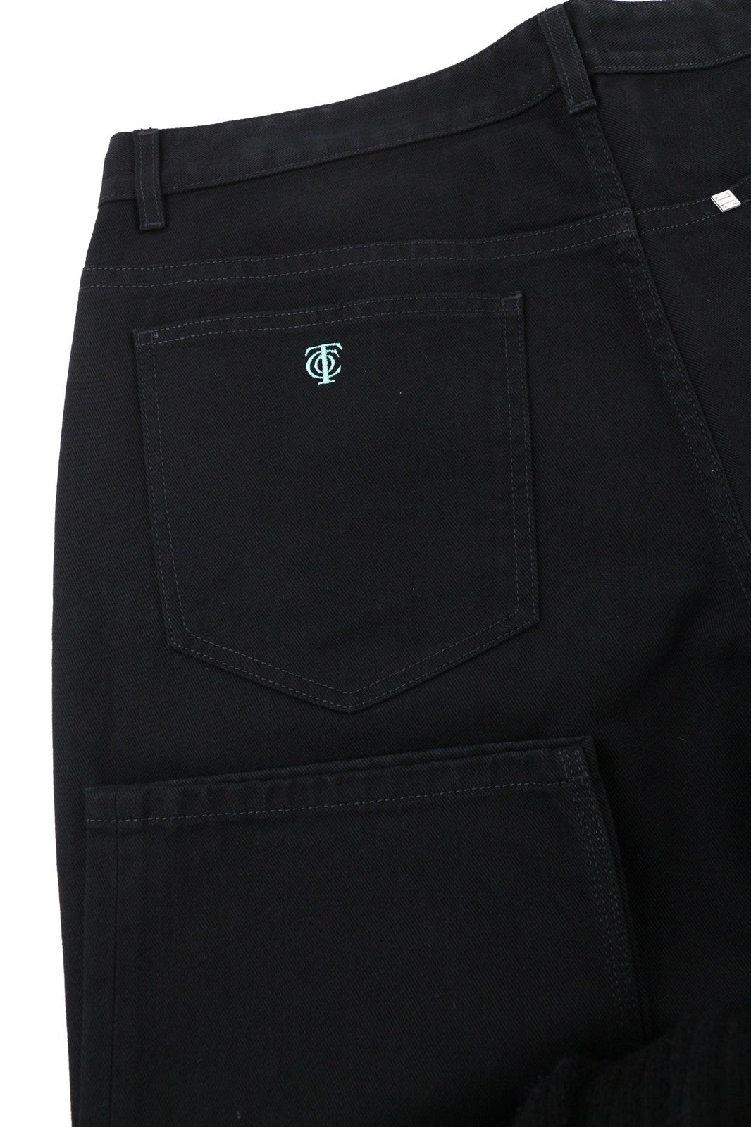 GIVENCHY Men's Jeans 40 Black Straight Pure Cotton Logo Zip-Up Denim