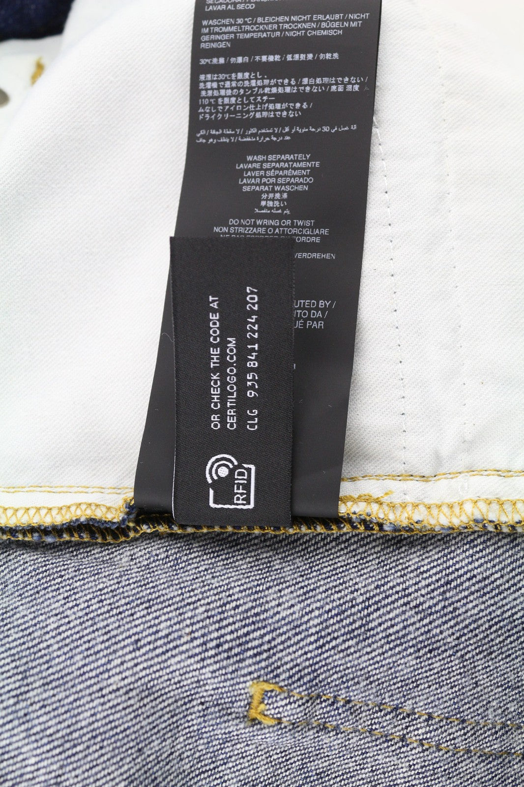 ALANUI Men's Jeans W29 Blue Palm Print Straight Fit Pure Cotton RRP499