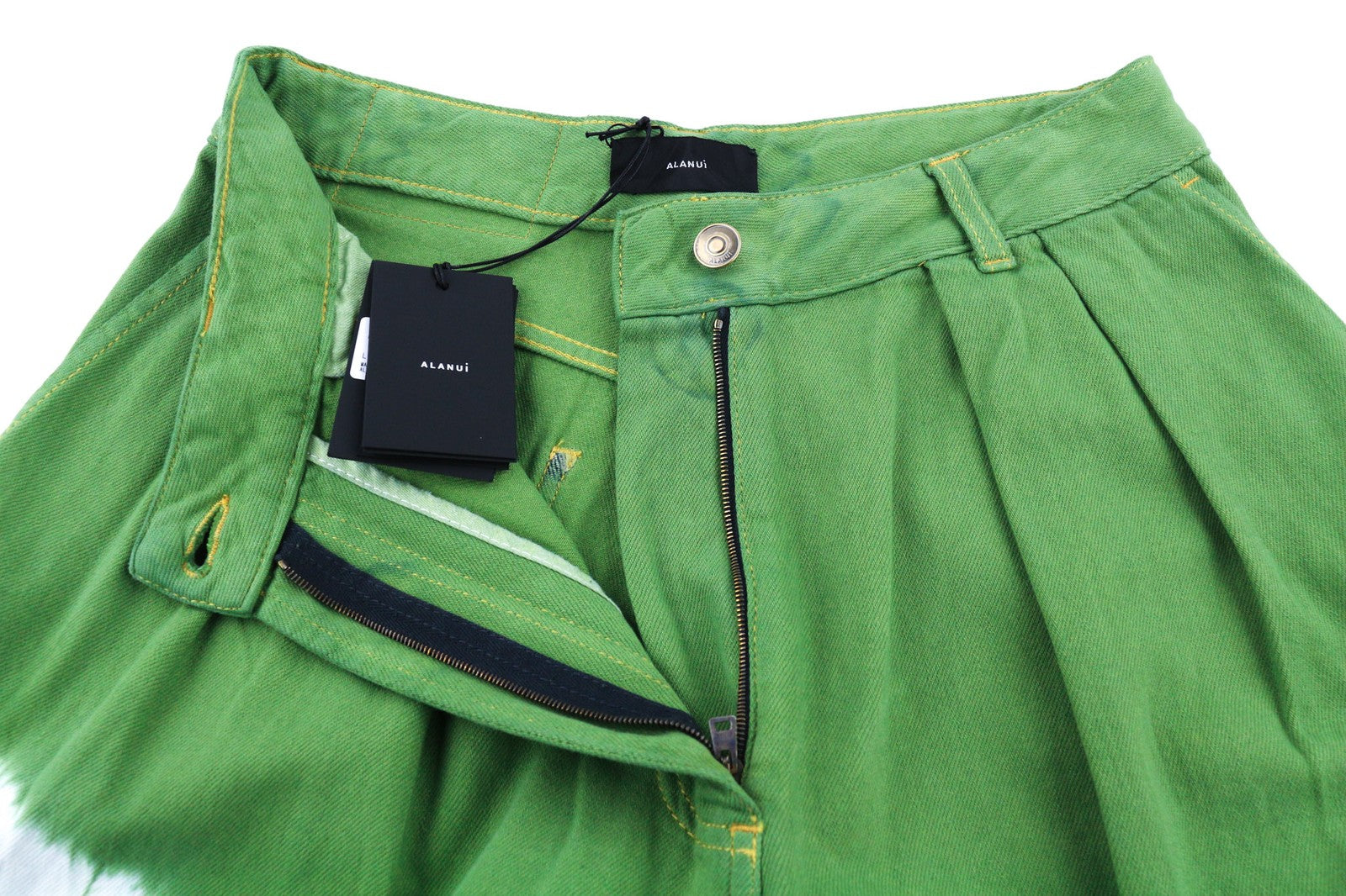 ALANUI Women's Jeans W26 Magic Journey Blue Green Tye-Dye Wide Fit RRP649